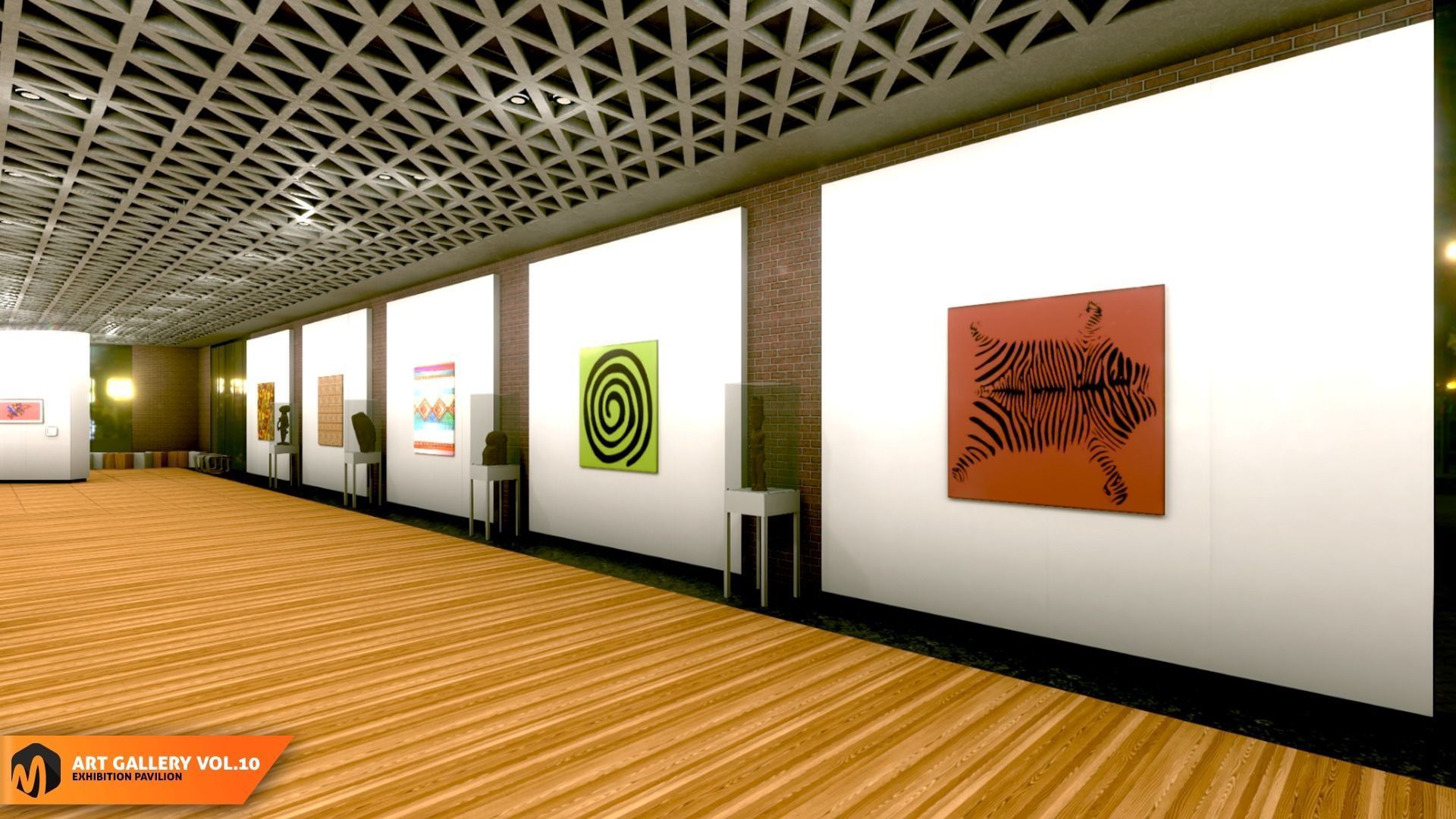 Art gallery Vol10 - exhibition pavilion 3D model_11