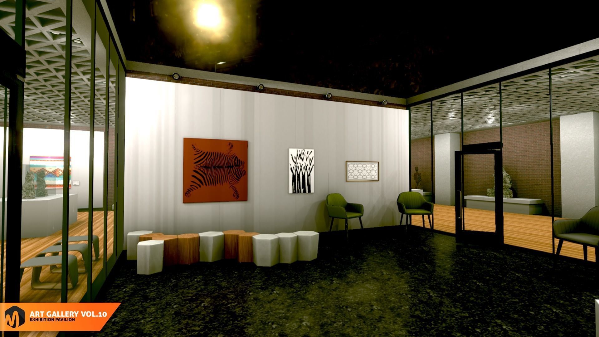 Art gallery Vol10 - exhibition pavilion 3D model_8