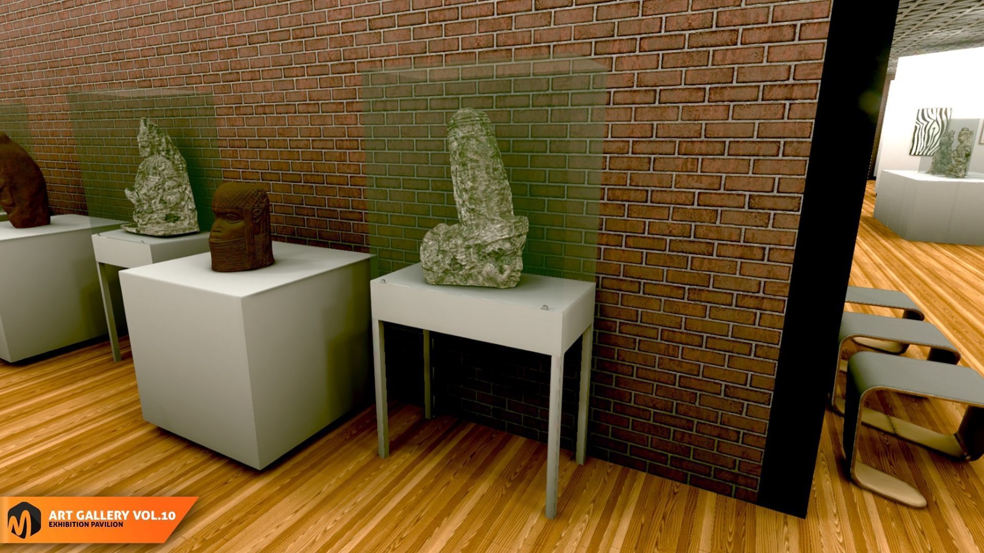 Art gallery Vol10 - exhibition pavilion 3D model_4