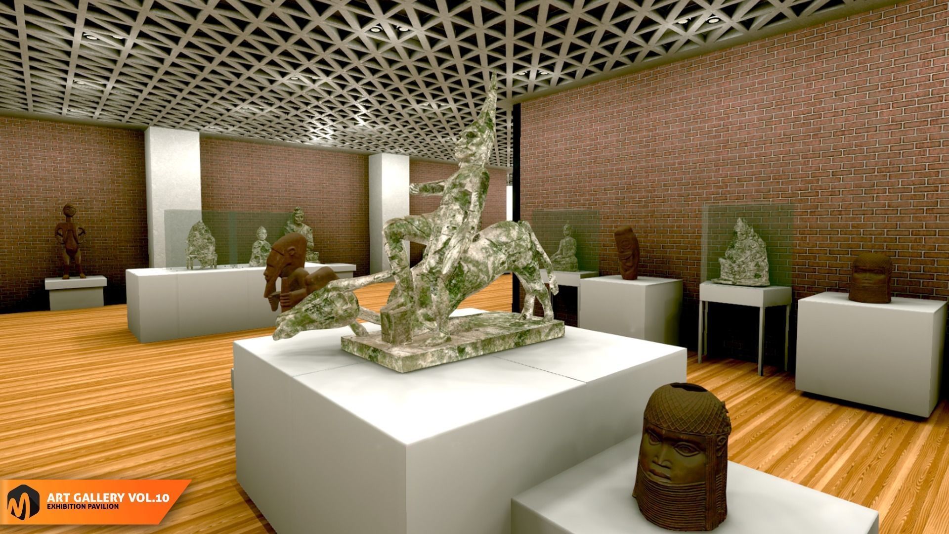 Art gallery Vol10 - exhibition pavilion 3D model_3