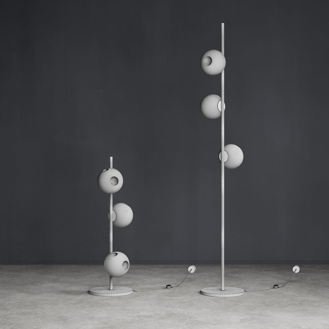 Bocci 28 Stem Floor Lamp Set 3D model_4
