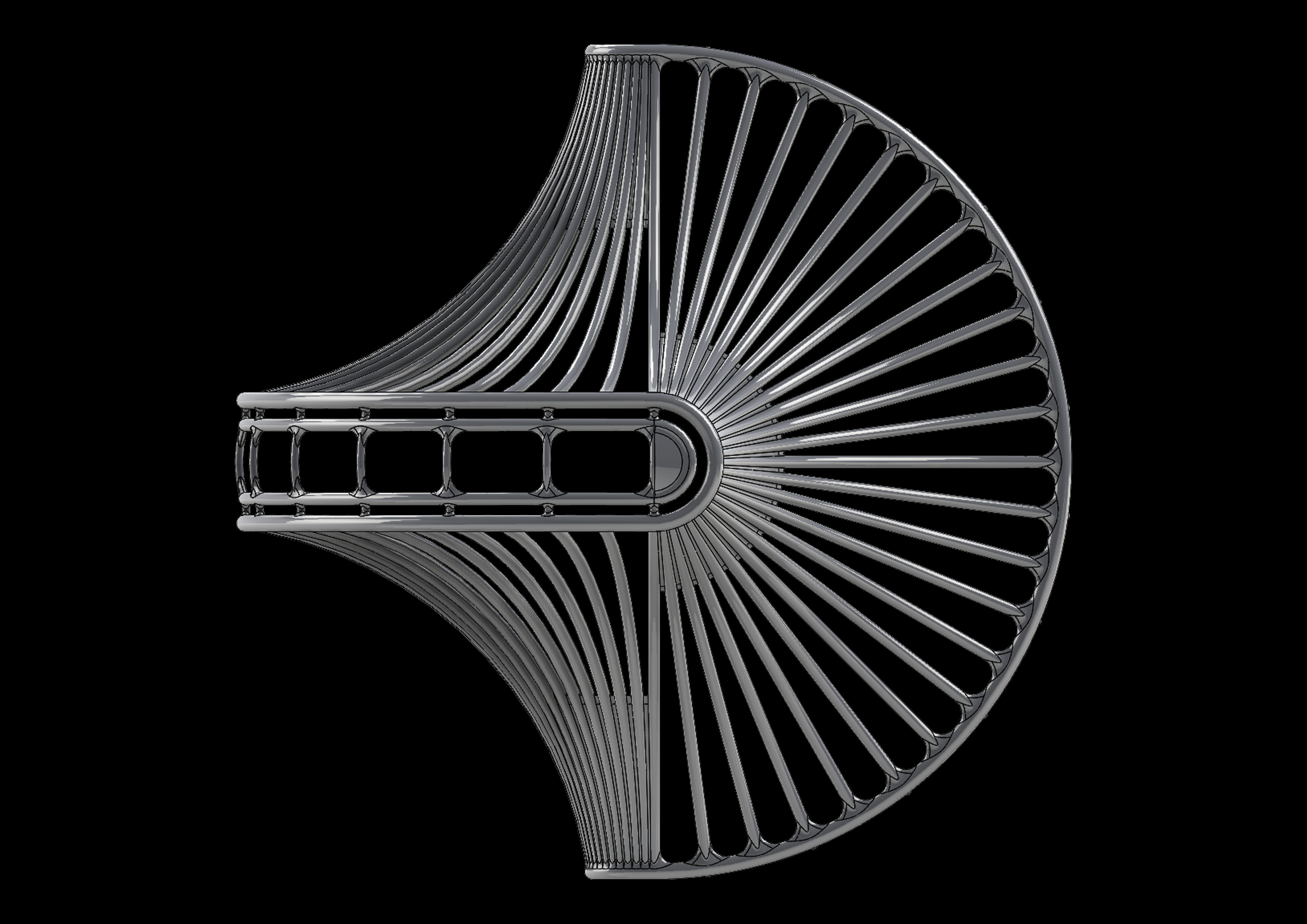 hexspi metal spiral 3D print model_4