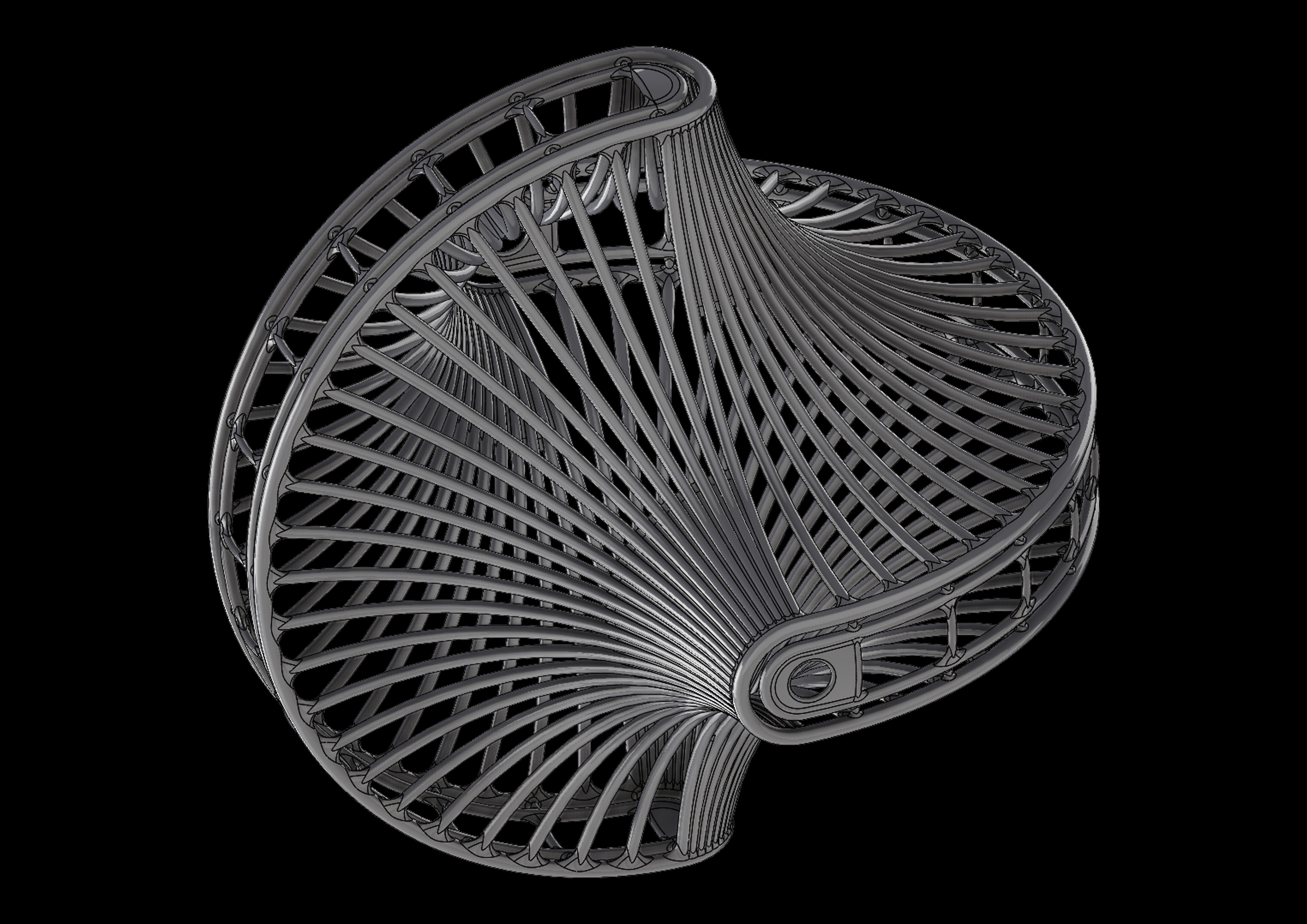 hexspi metal spiral 3D print model_5