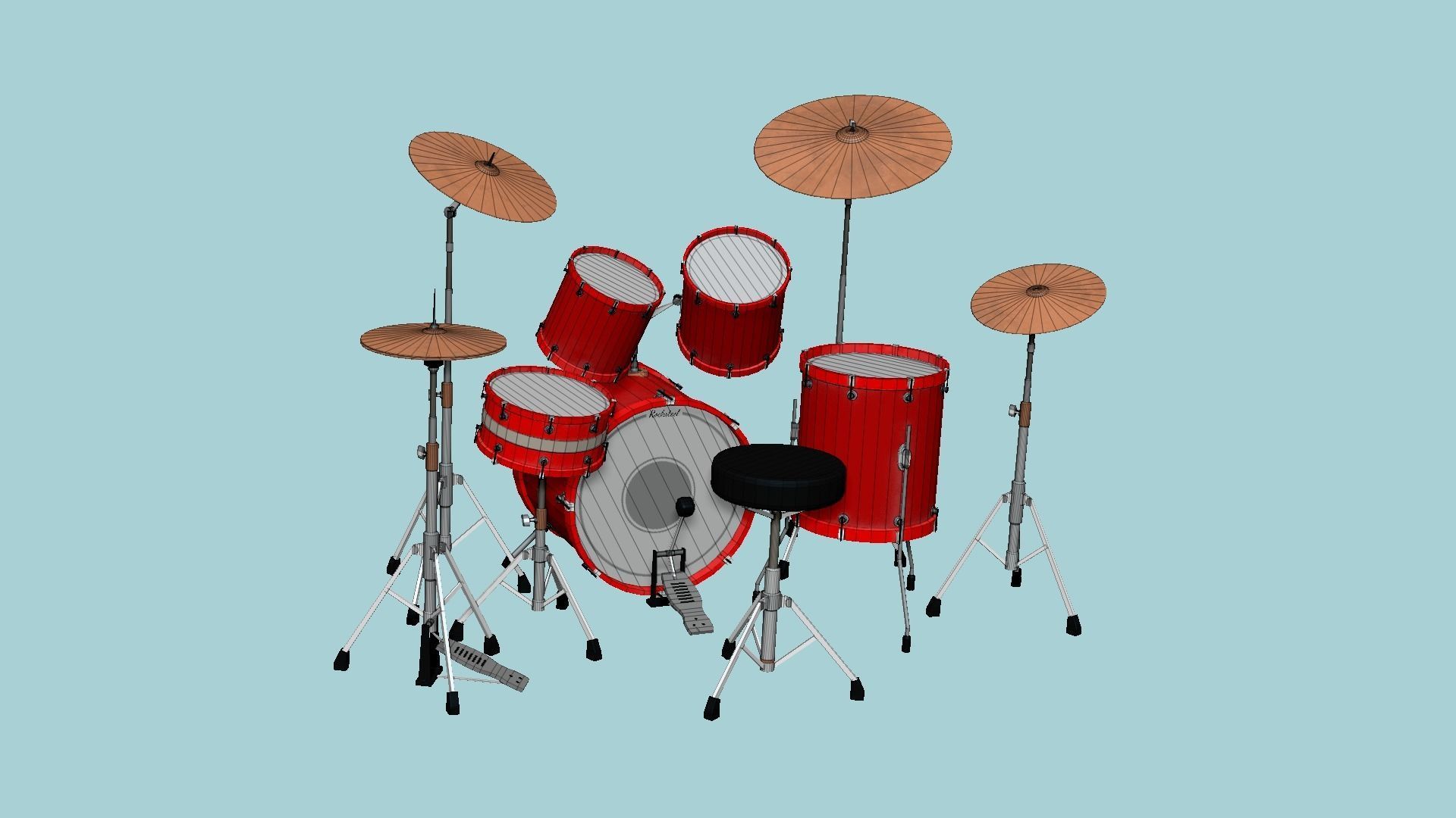 08 Drum Colors Collection - Drumming Music Instrument Design _61