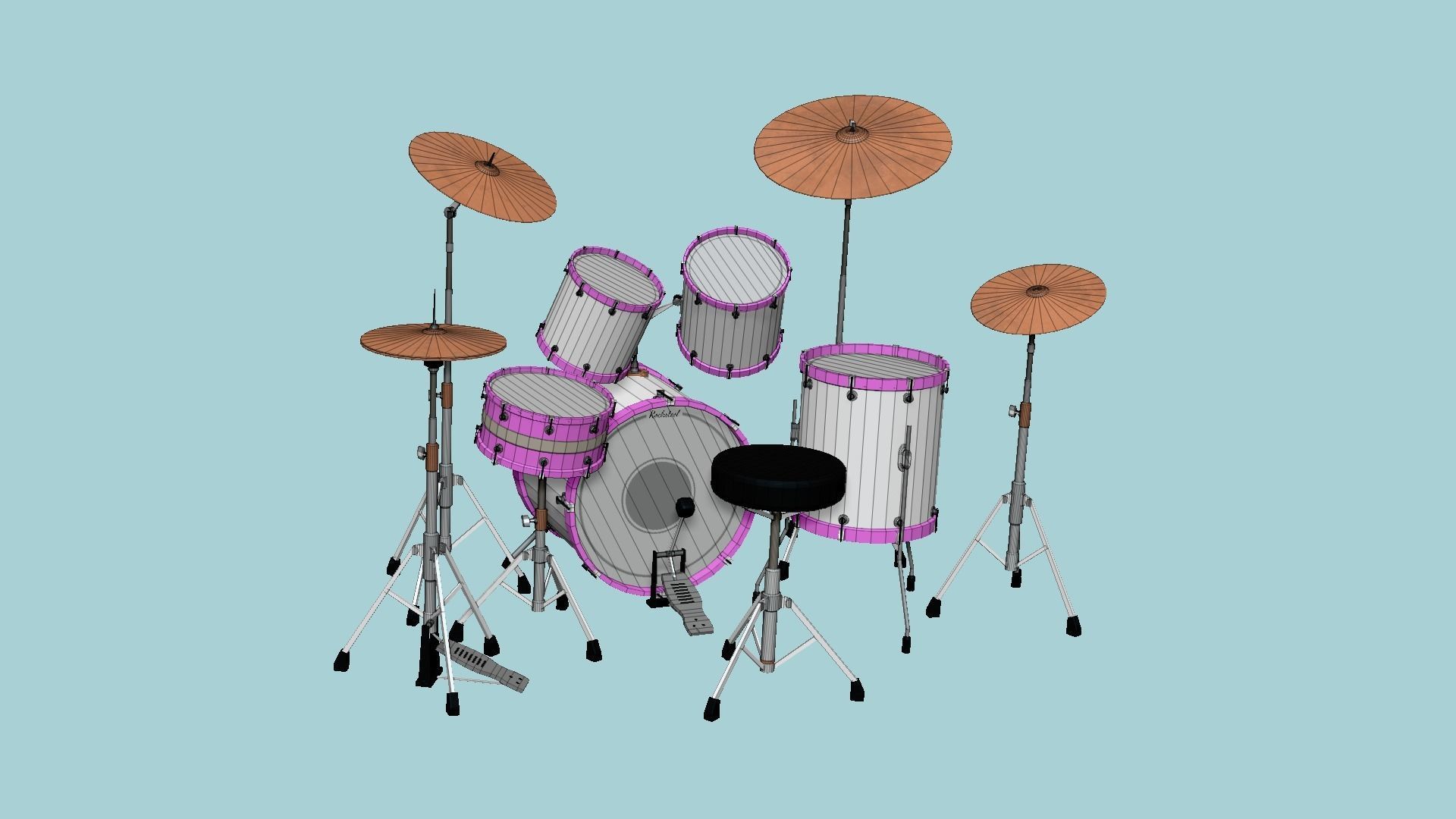 08 Drum Colors Collection - Drumming Music Instrument Design _70