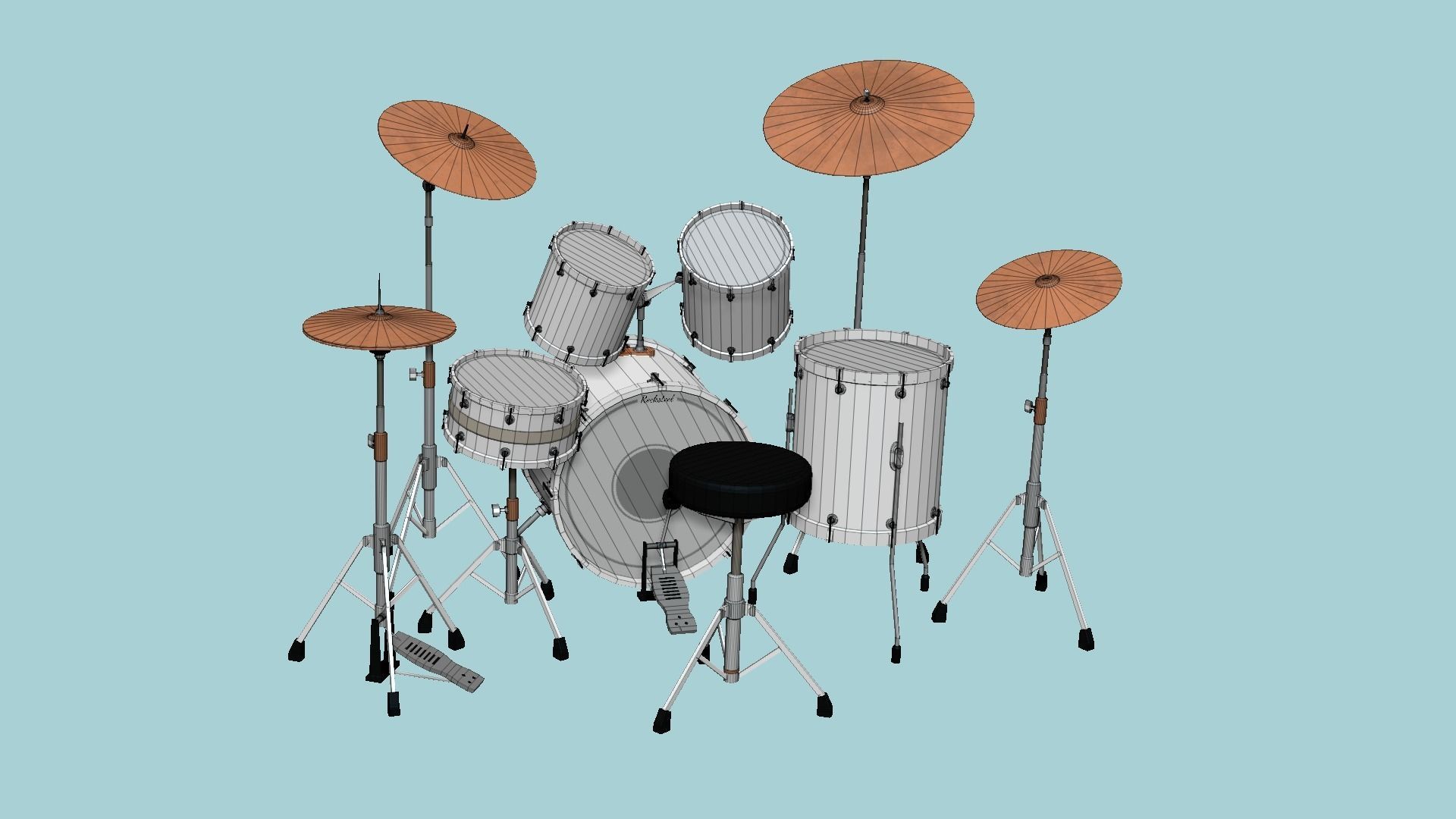 08 Drum Colors Collection - Drumming Music Instrument Design _73
