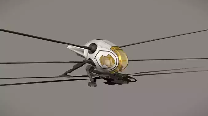 Ornithopter Dune Low-poly 3D model