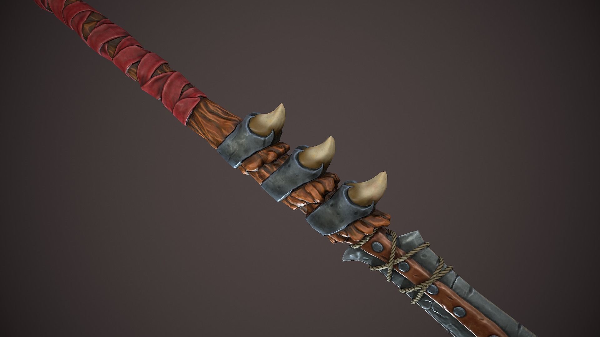 Warchif Polearm stylized game ready PBR low-poly Low-poly 3D model_11