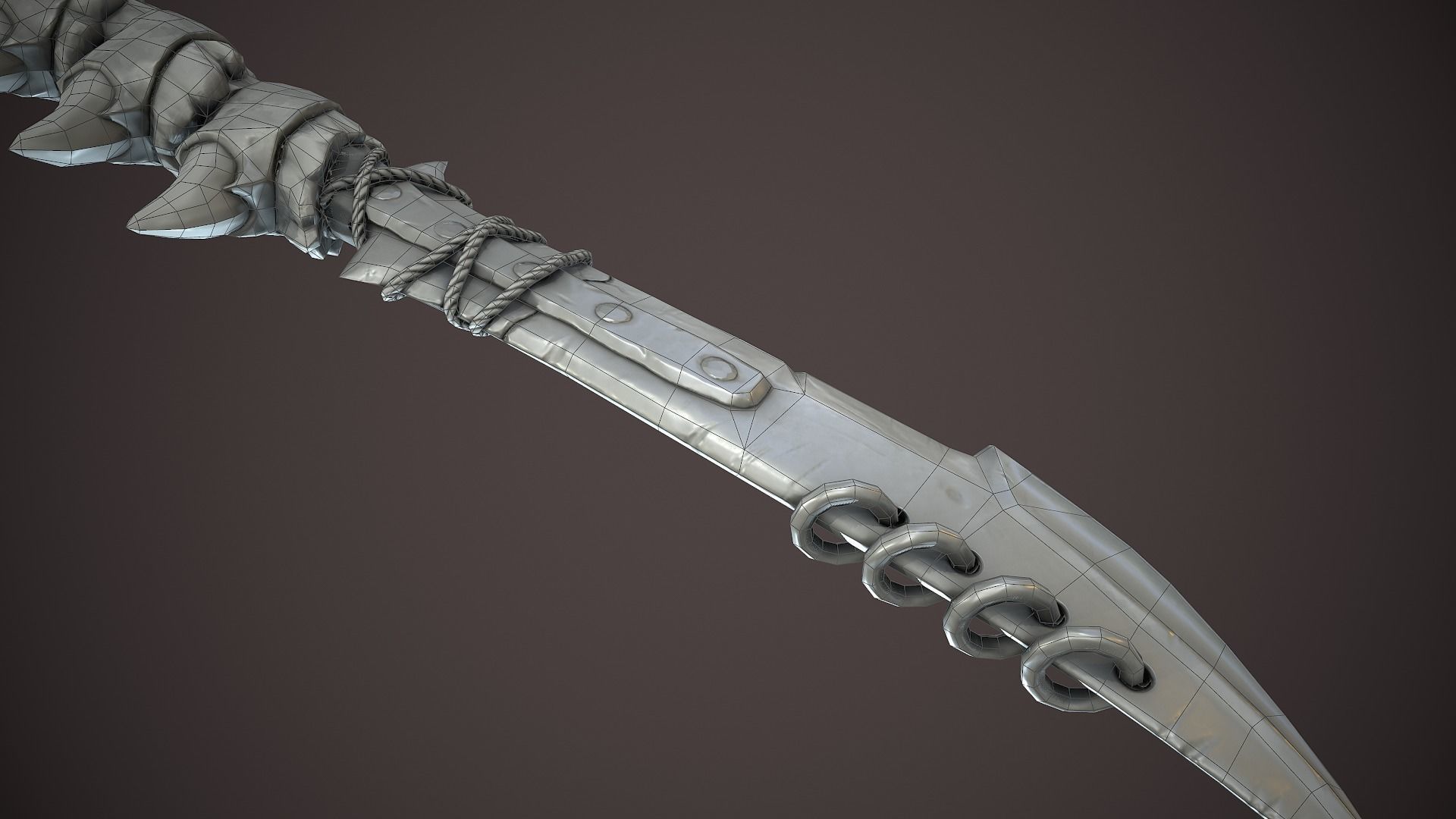 Warchif Polearm stylized game ready PBR low-poly Low-poly 3D model_20