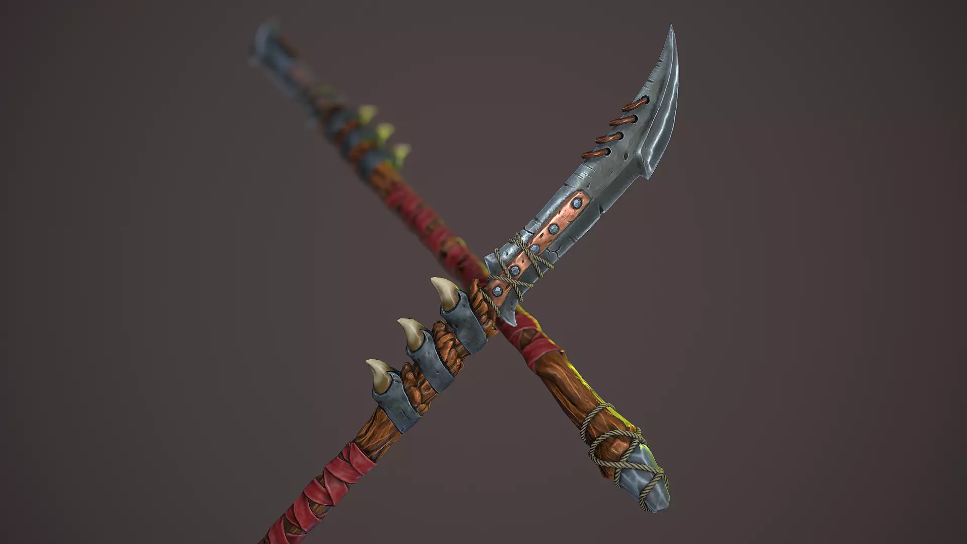 Warchif Polearm stylized game ready PBR low-poly Low-poly 3D model_0
