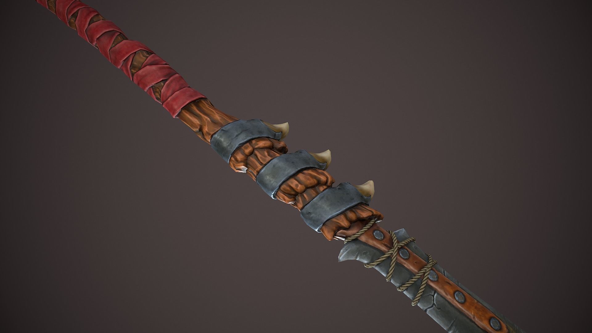 Warchif Polearm stylized game ready PBR low-poly Low-poly 3D model_10
