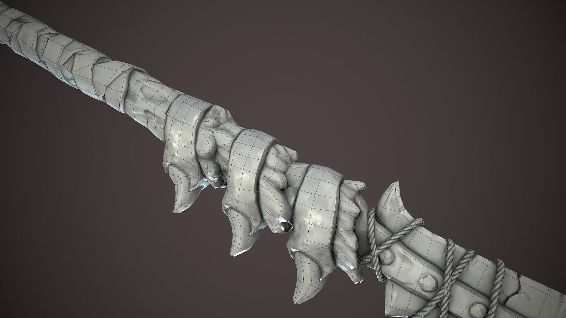 Warchif Polearm stylized game ready PBR low-poly Low-poly 3D model_23