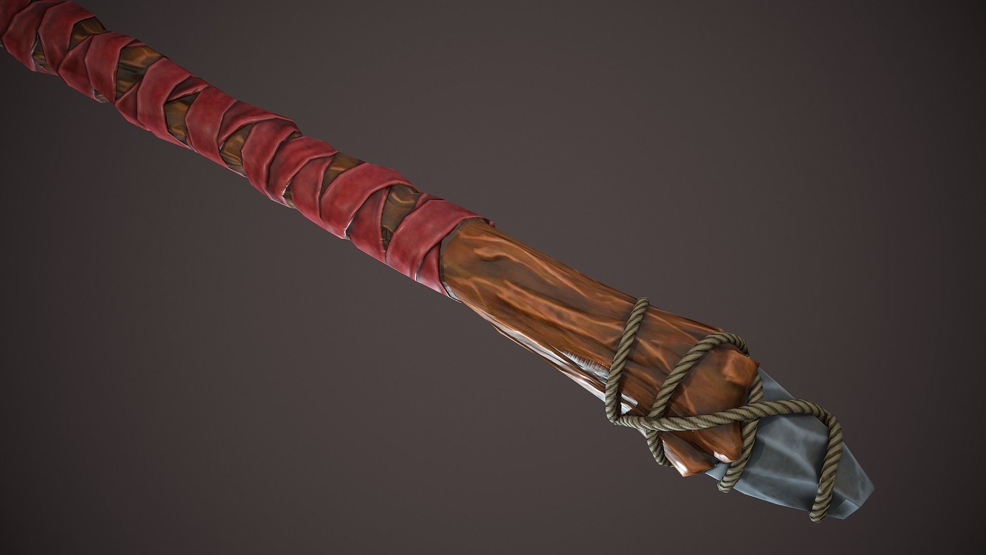 Warchif Polearm stylized game ready PBR low-poly Low-poly 3D model_16