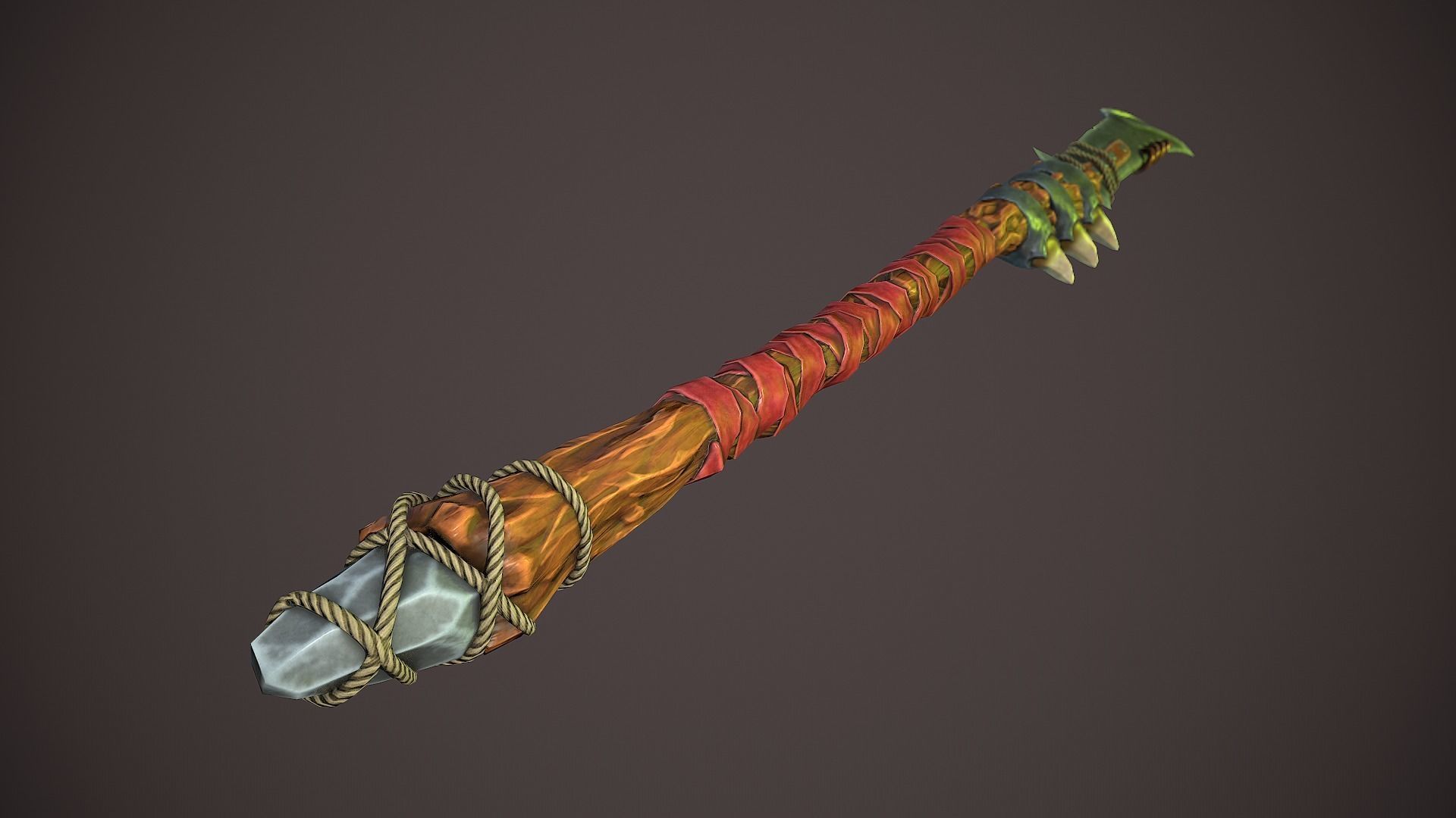 Warchif Polearm stylized game ready PBR low-poly Low-poly 3D model_3