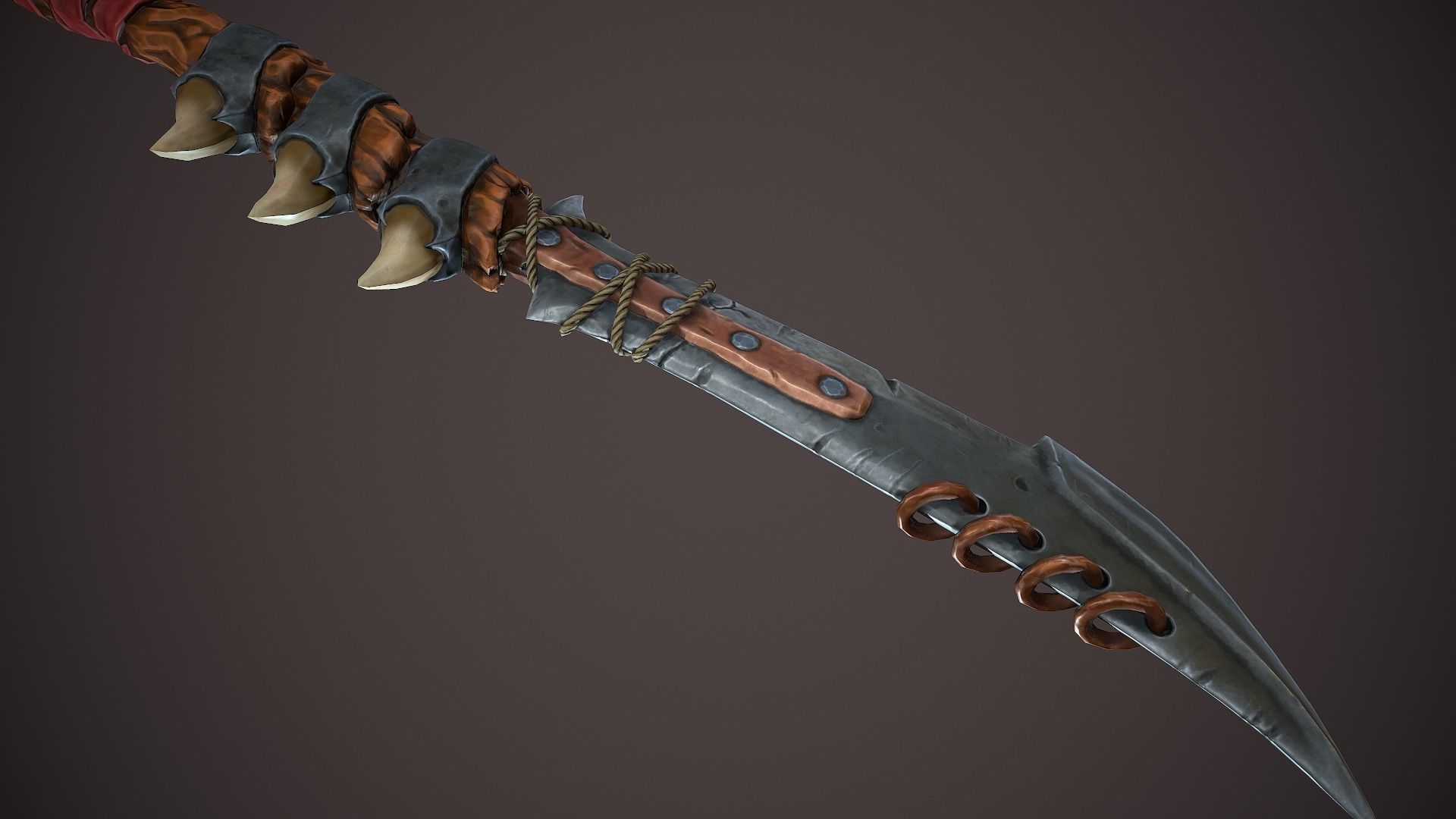 Warchif Polearm stylized game ready PBR low-poly Low-poly 3D model_9