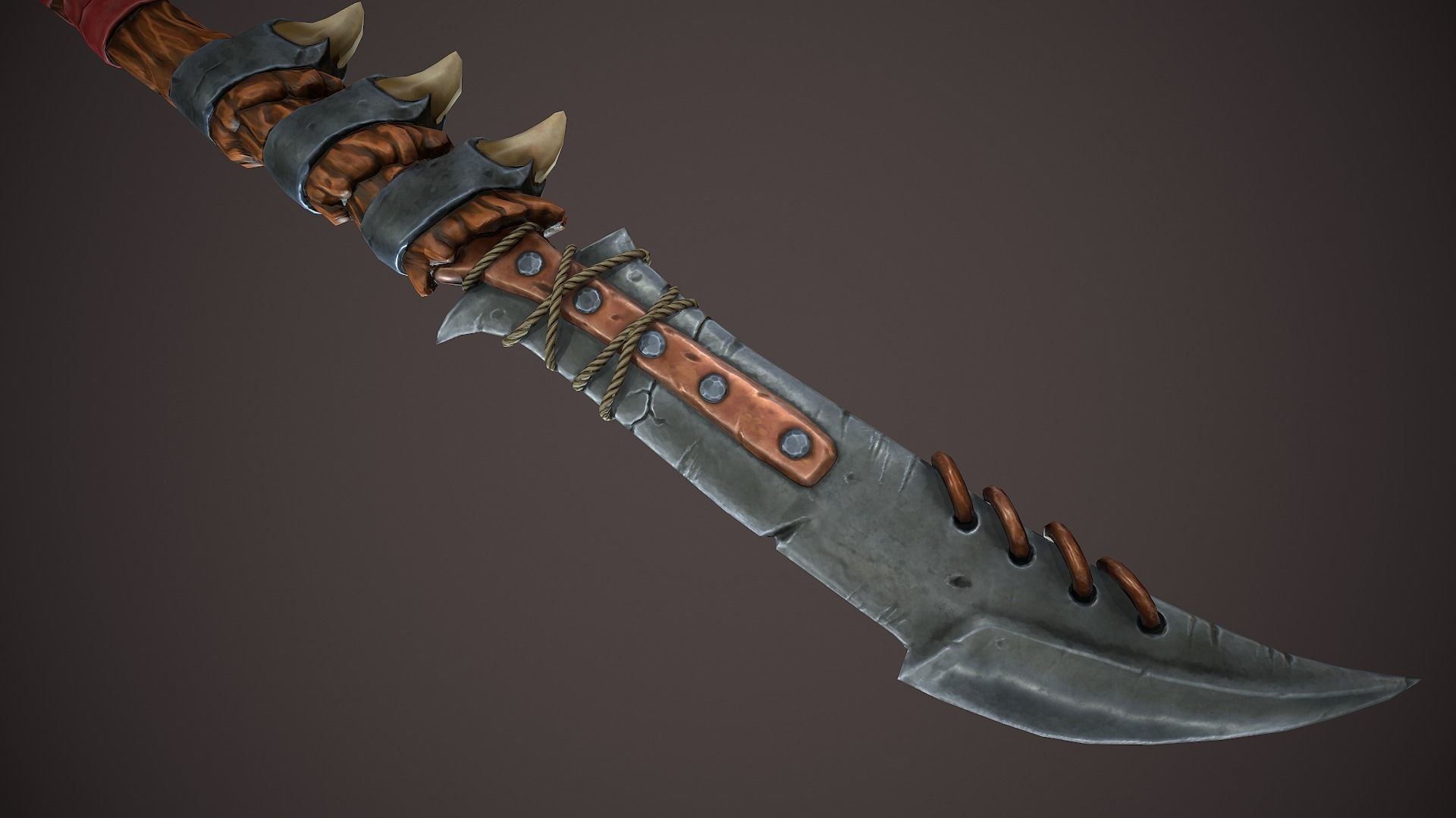 Warchif Polearm stylized game ready PBR low-poly Low-poly 3D model_4