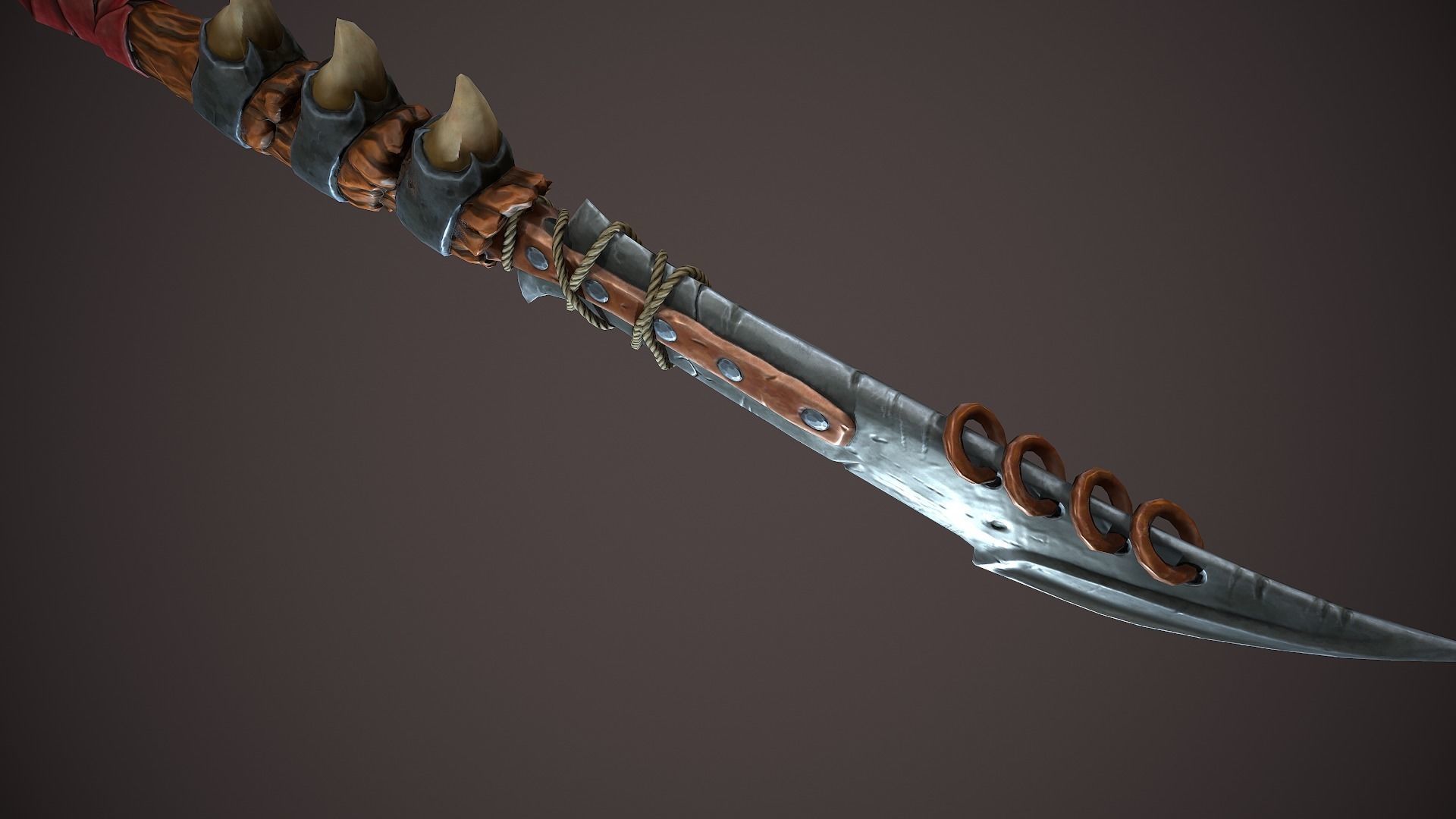 Warchif Polearm stylized game ready PBR low-poly Low-poly 3D model_5