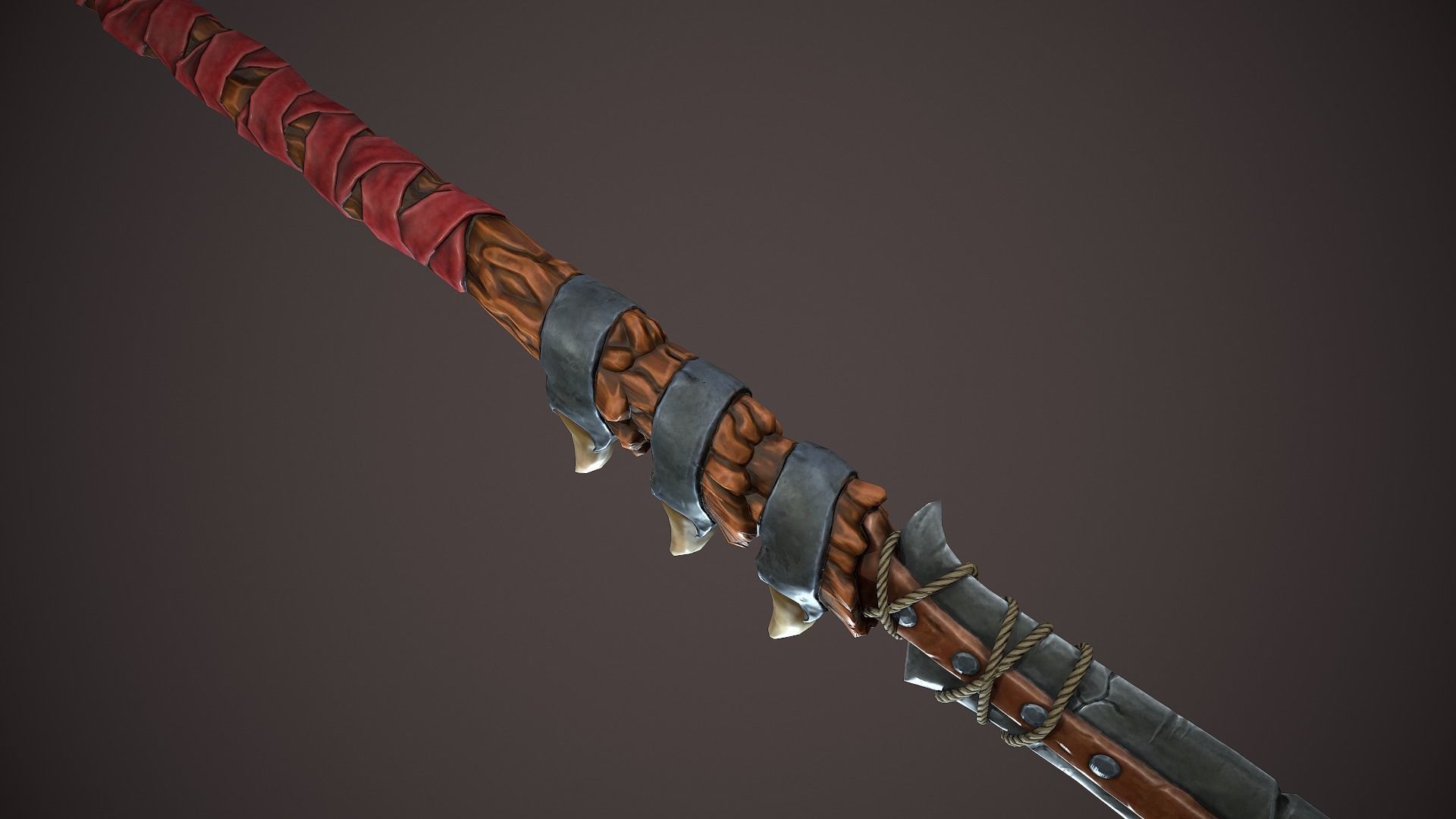 Warchif Polearm stylized game ready PBR low-poly Low-poly 3D model_14
