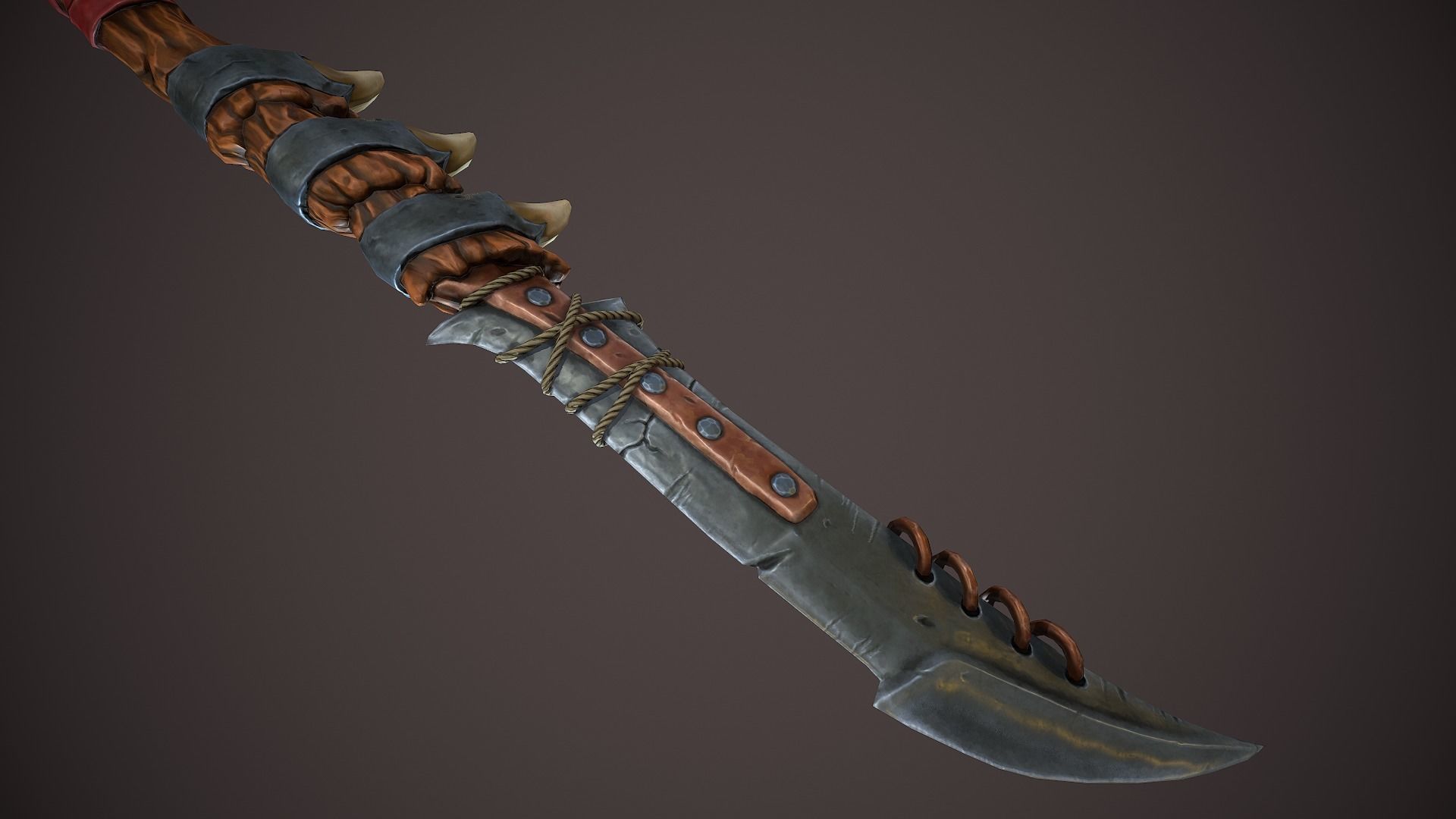 Warchif Polearm stylized game ready PBR low-poly Low-poly 3D model_8