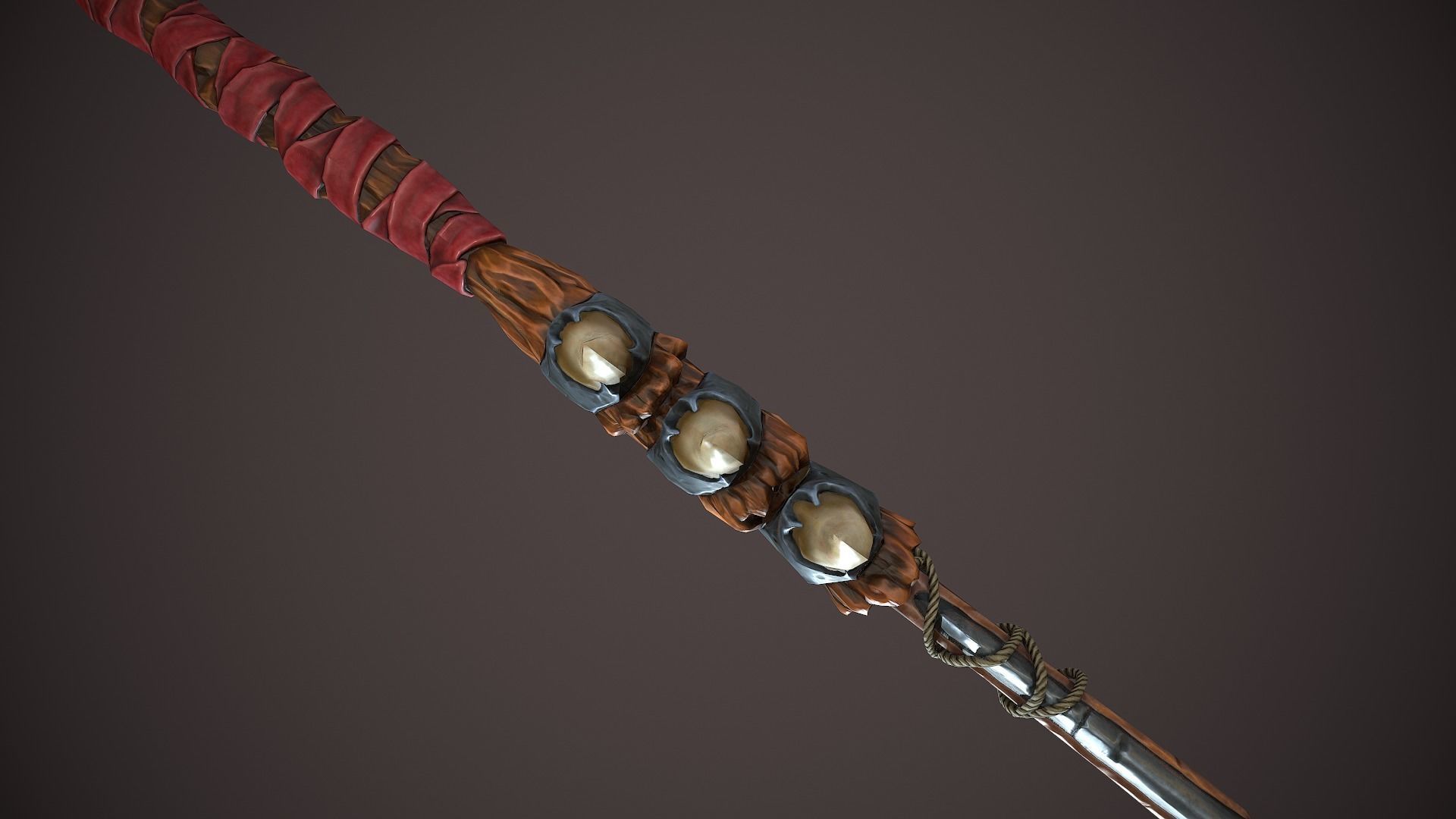 Warchif Polearm stylized game ready PBR low-poly Low-poly 3D model_13
