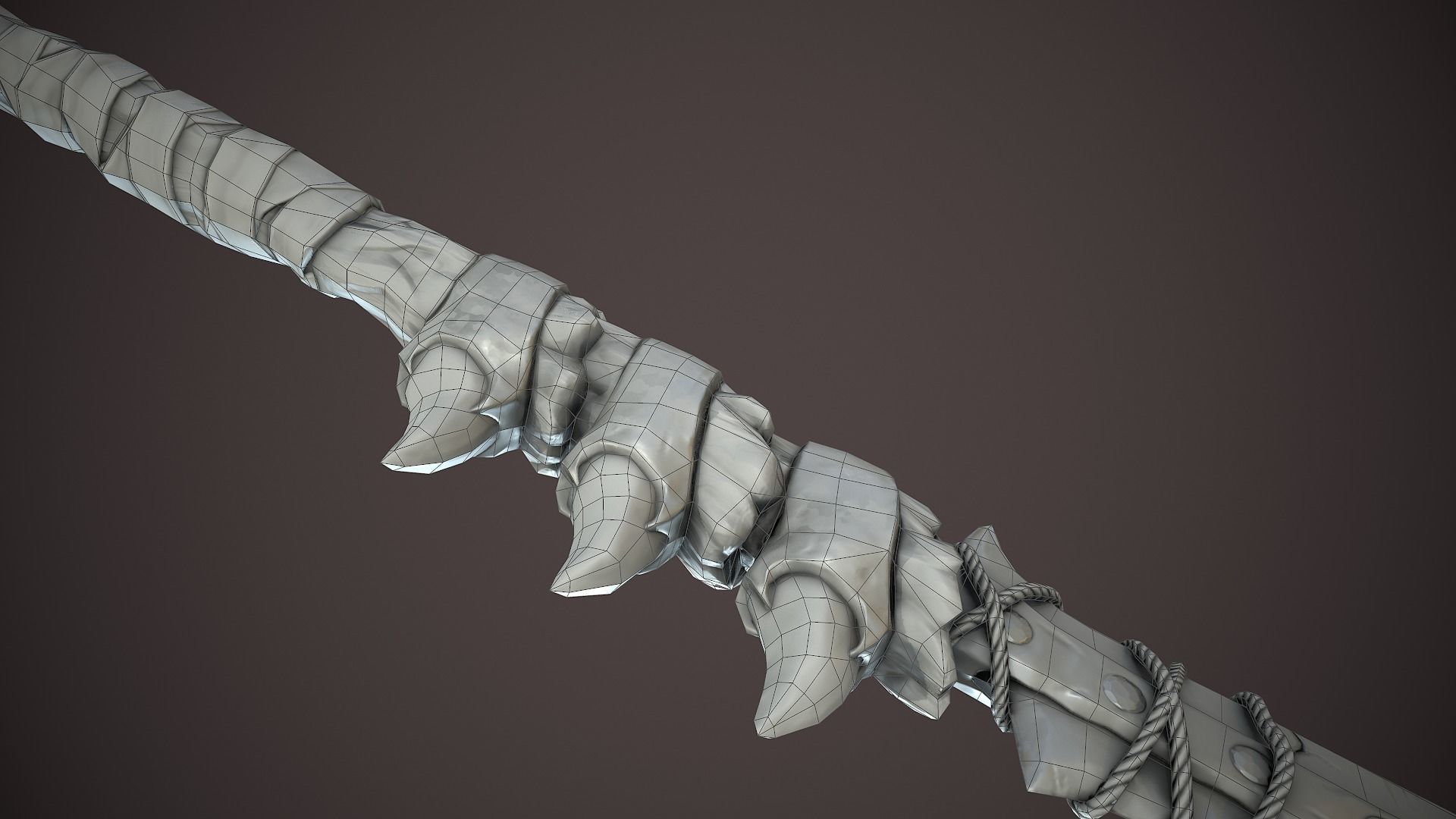 Warchif Polearm stylized game ready PBR low-poly Low-poly 3D model_24