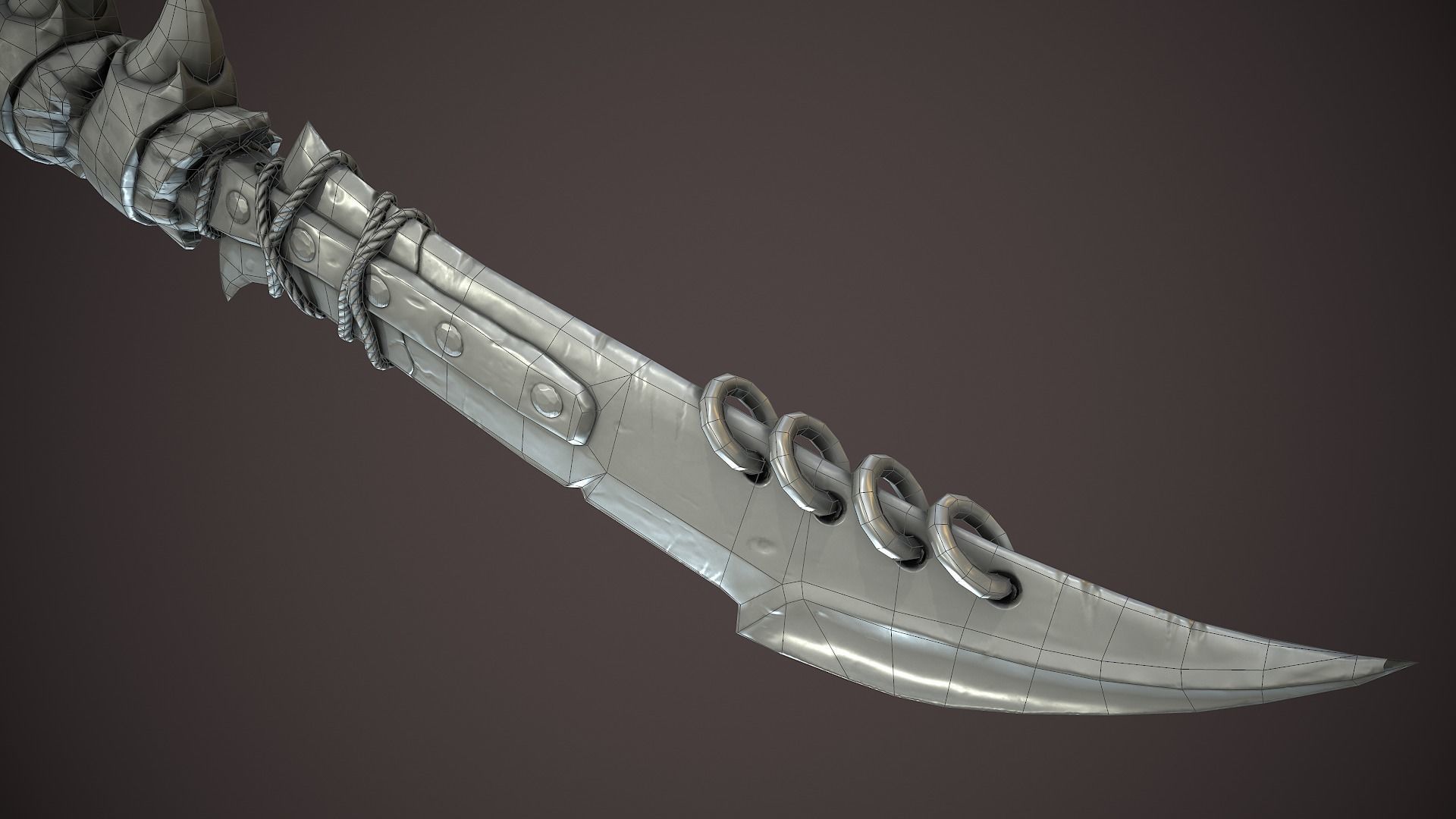 Warchif Polearm stylized game ready PBR low-poly Low-poly 3D model_21