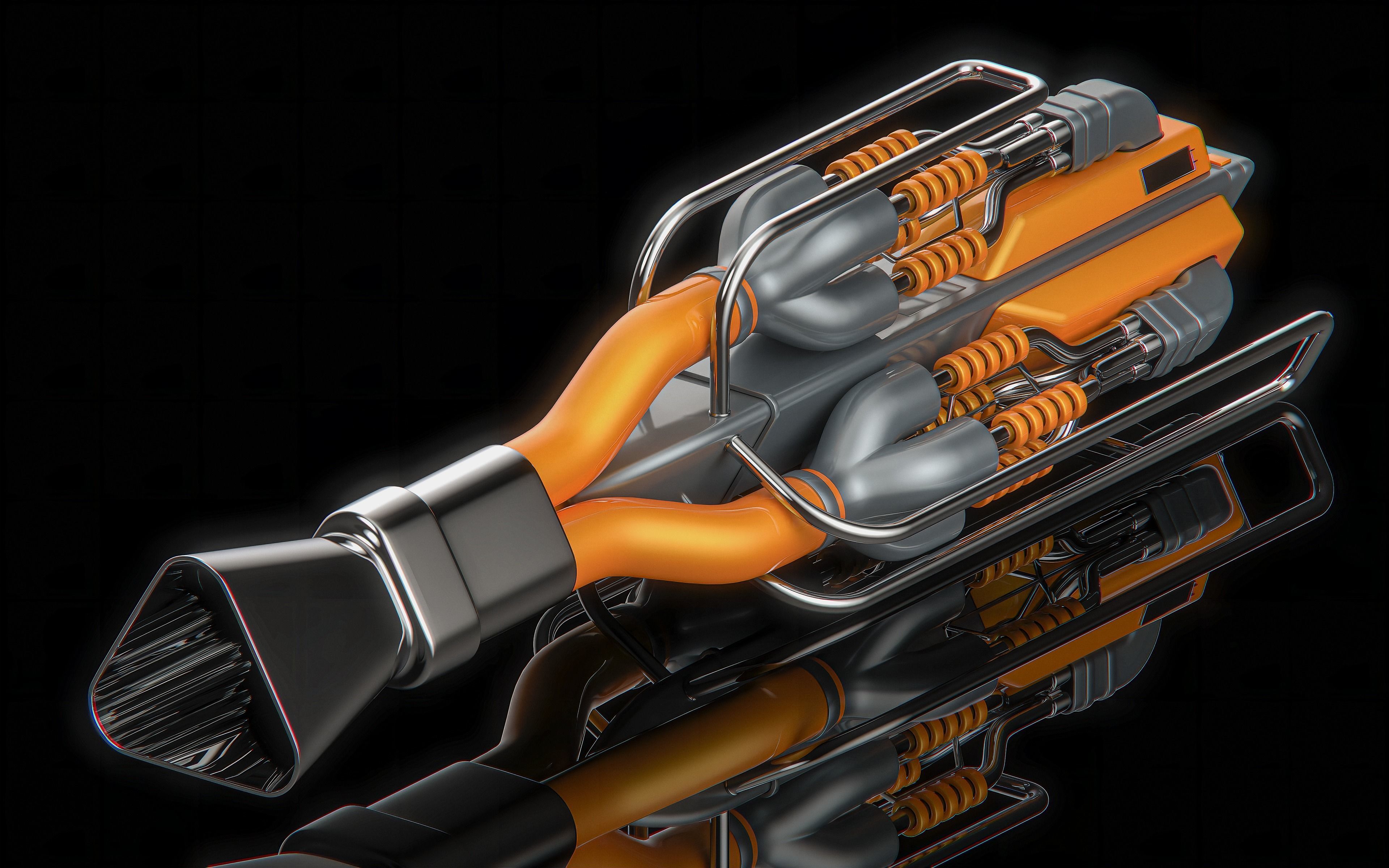 Plasma Accelerator PA4200          Gun and Engine 3D model_3