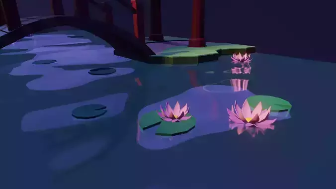 Lowpoly Lily Flower