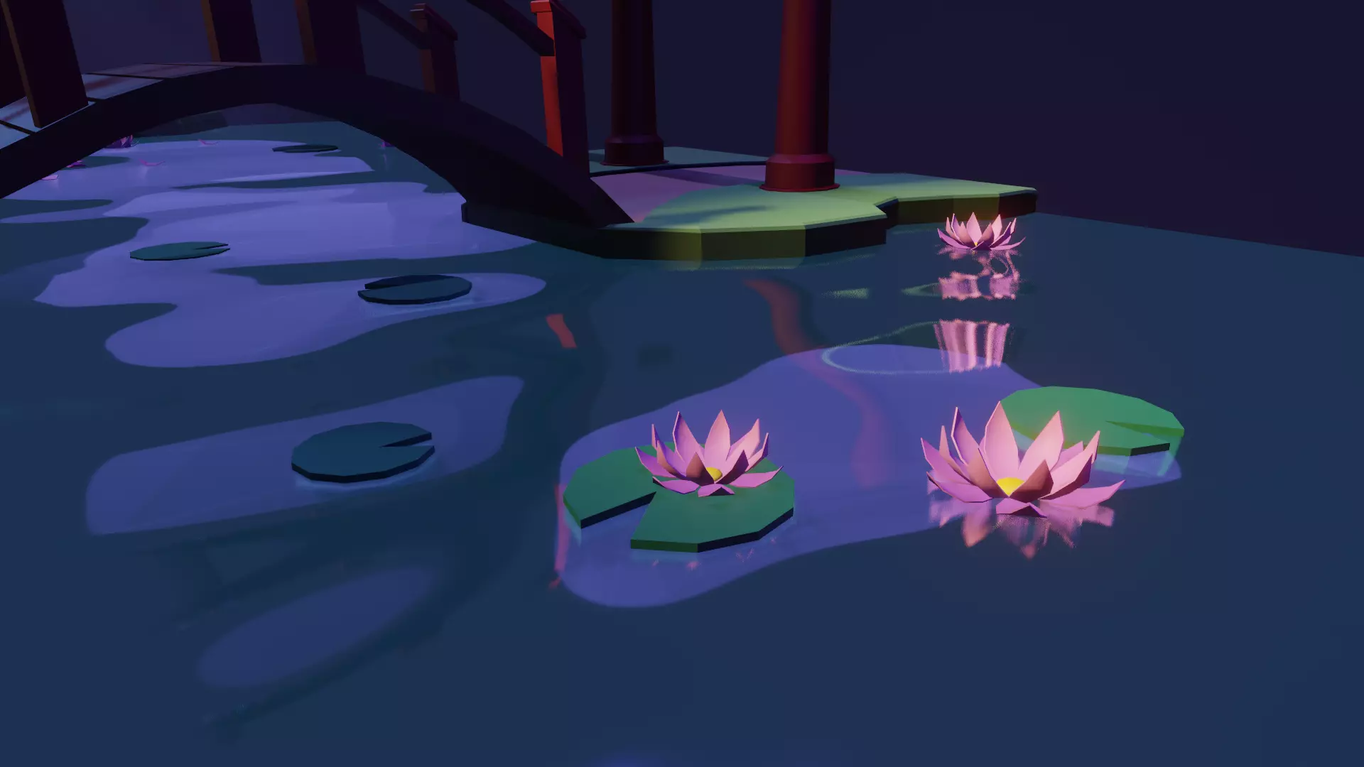 Lowpoly Lily Flower Free low-poly 3D model