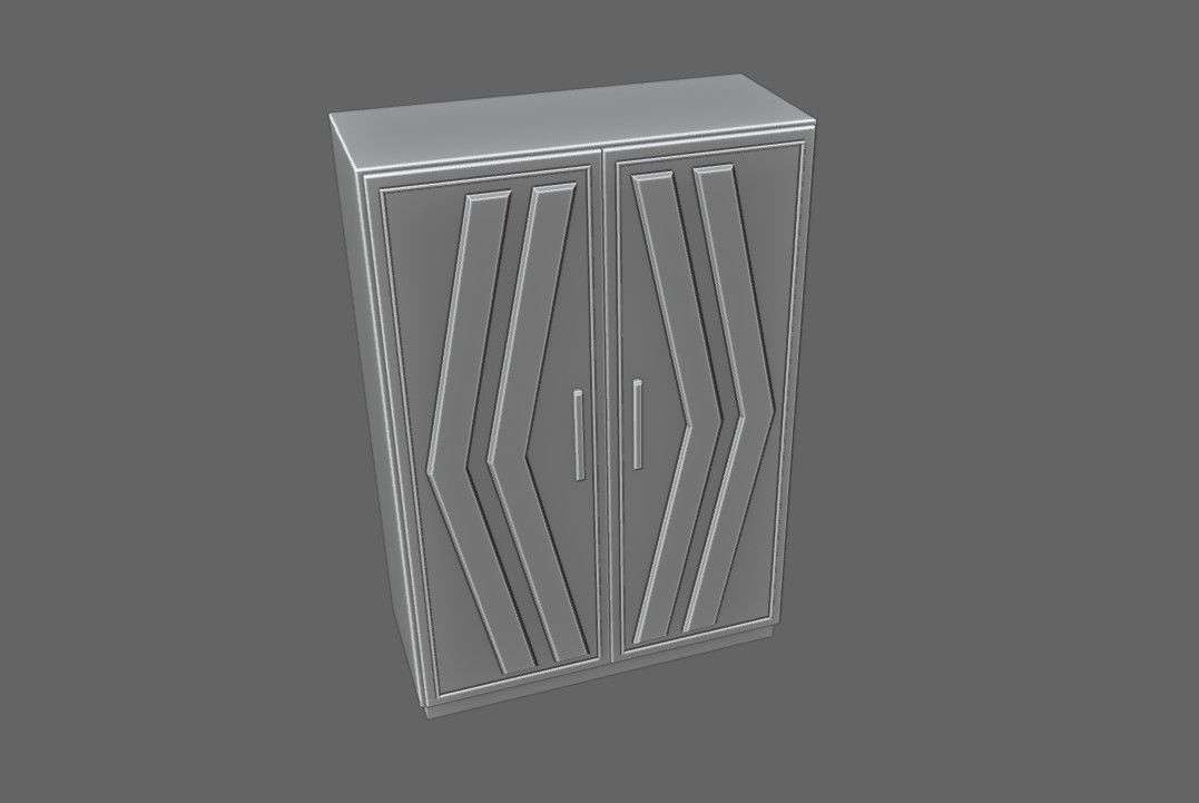 Wardrobe - Guarda Roupas Low-poly 3D model_5
