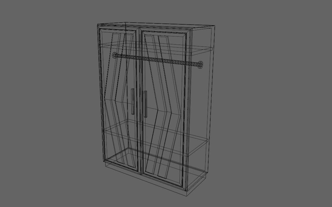 Wardrobe - Guarda Roupas Low-poly 3D model_26