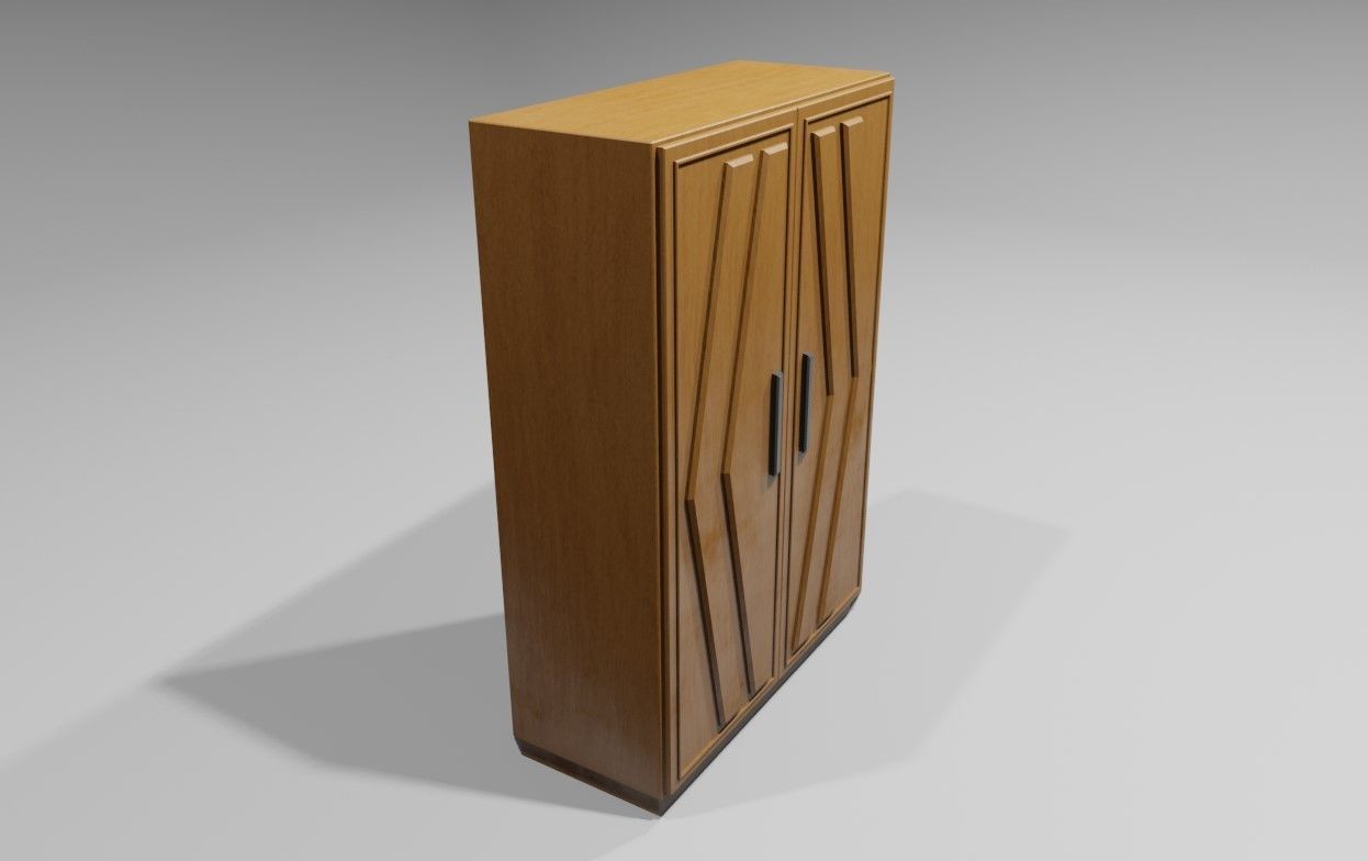 Wardrobe - Guarda Roupas Low-poly 3D model_11