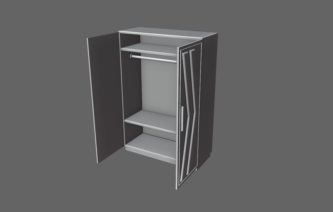 Wardrobe - Guarda Roupas Low-poly 3D model_24