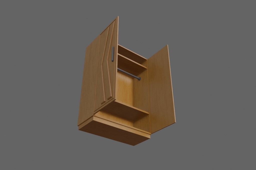 Wardrobe - Guarda Roupas Low-poly 3D model_10
