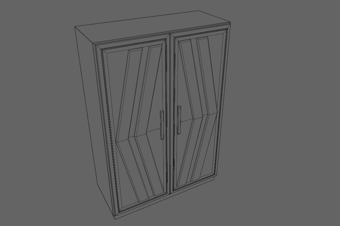 Wardrobe - Guarda Roupas Low-poly 3D model_6