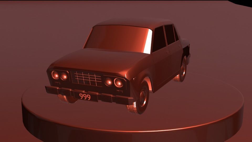 Original Car PBR low-poly game ready Low-poly 3D model Low-poly 3D model_7
