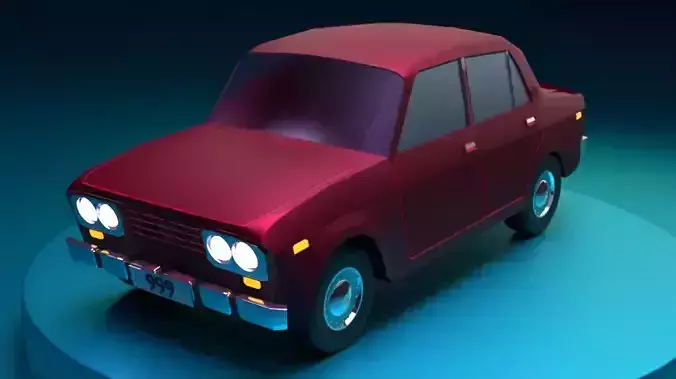 Original Car PBR low-poly game ready Low-poly 3D model