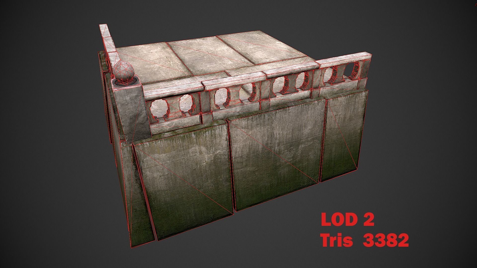 Modular Embankment Low-poly 3D model_18