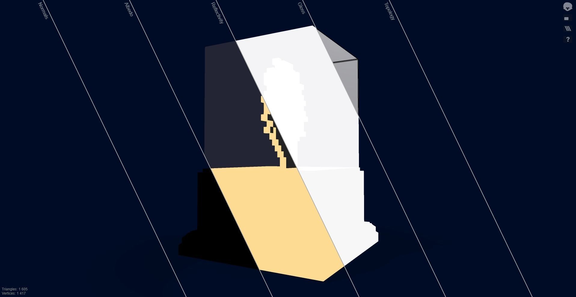 Gold punk Low-poly 3D model_13