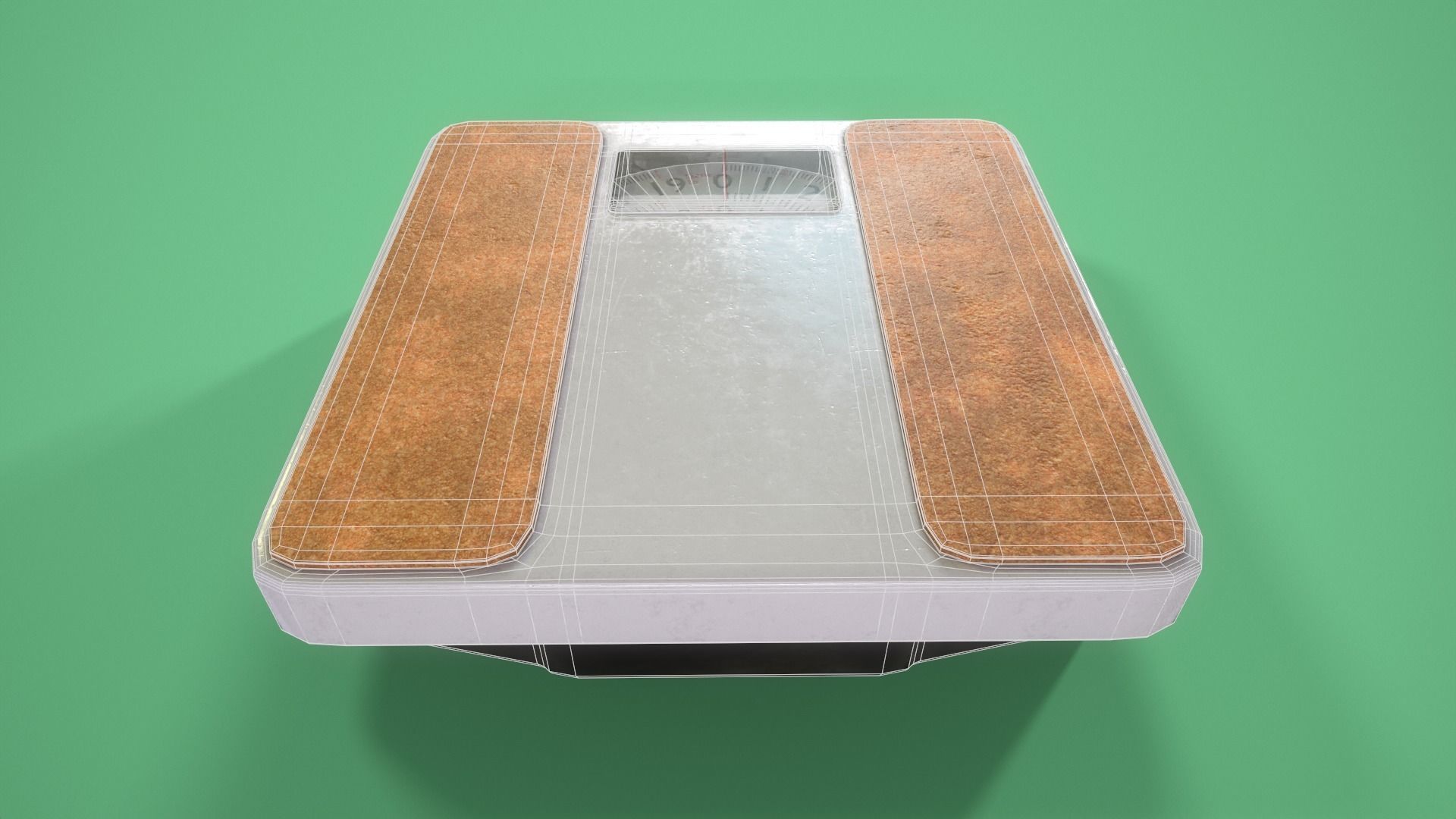 Bathroom Scales Low-poly 3D model_8