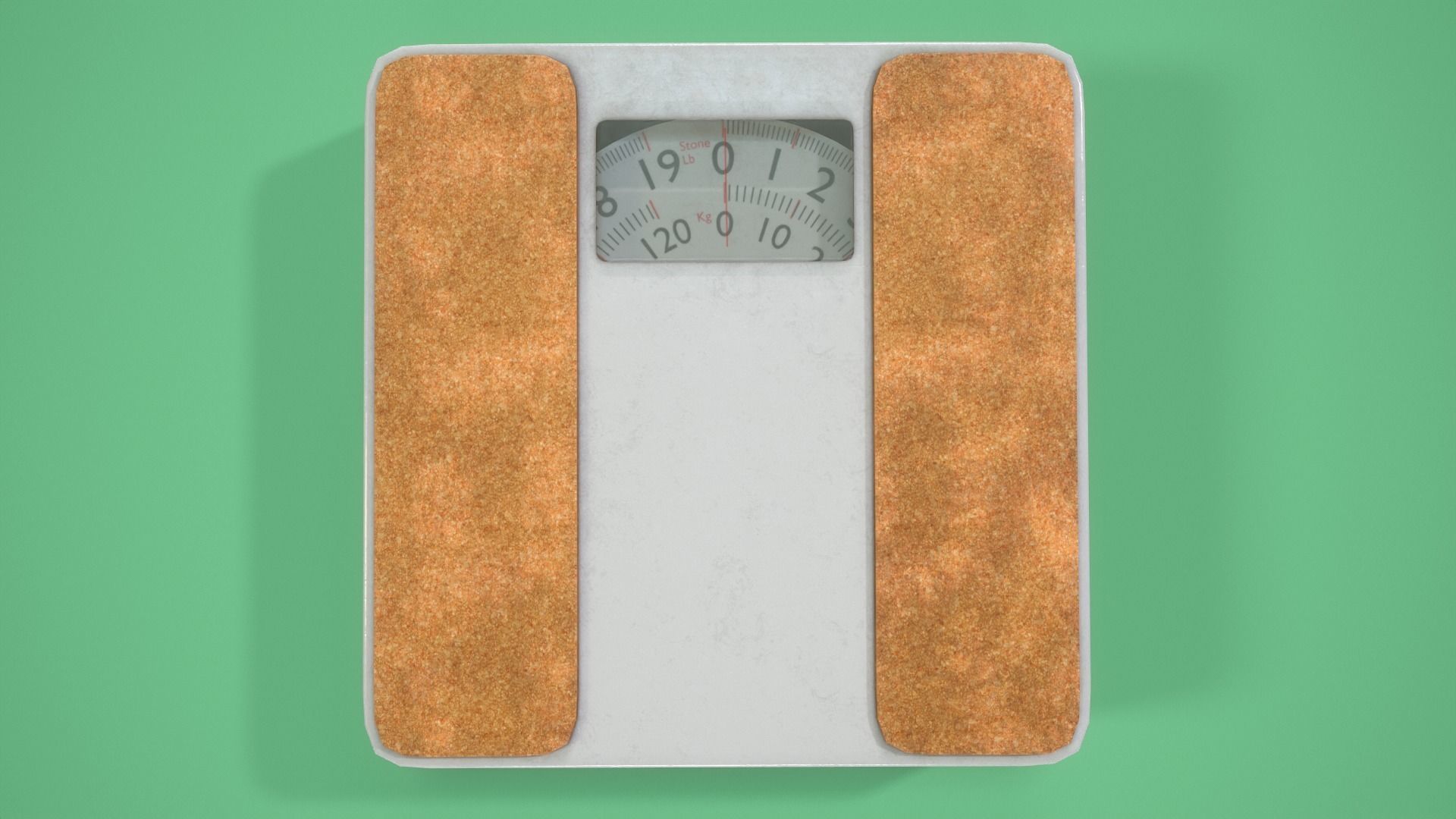 Bathroom Scales Low-poly 3D model_1