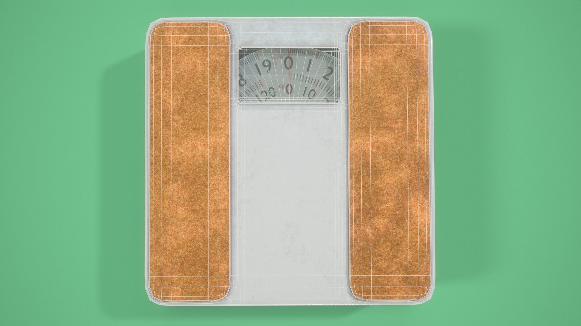 Bathroom Scales Low-poly 3D model_7