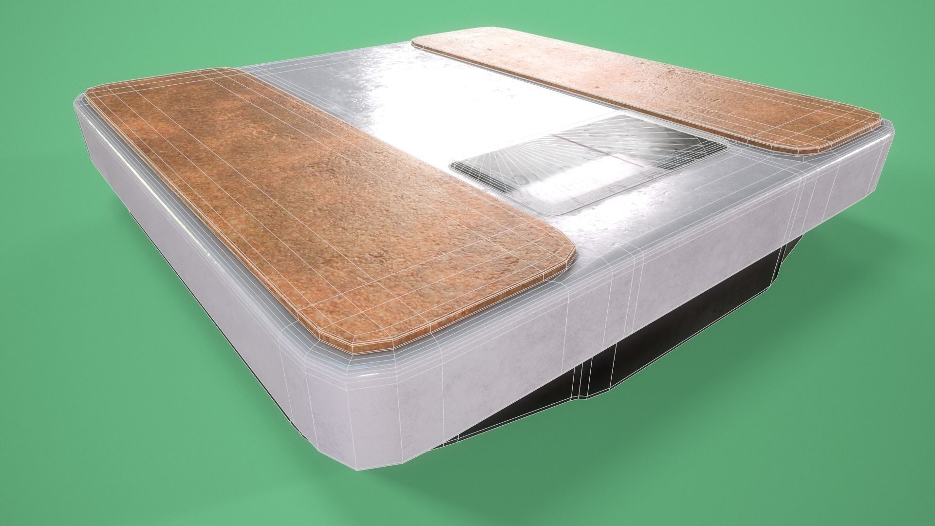 Bathroom Scales Low-poly 3D model_9