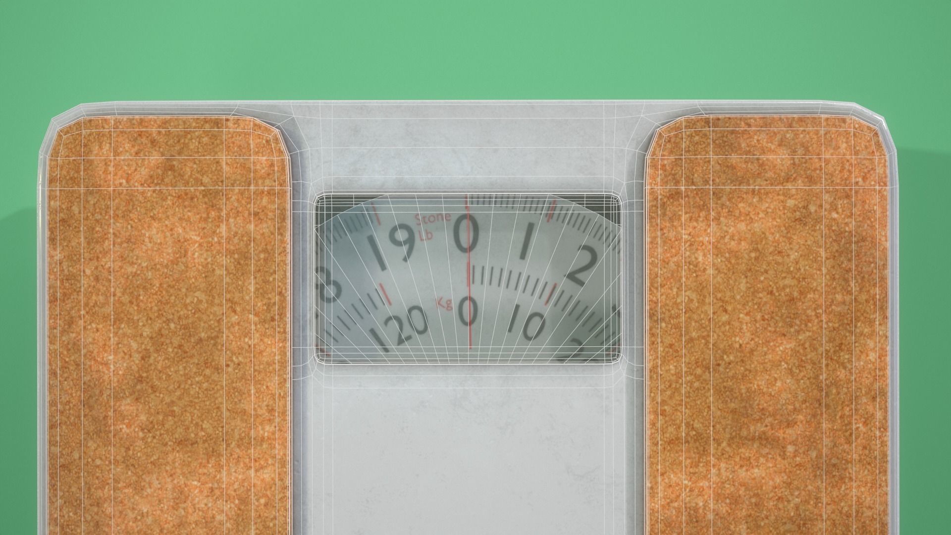 Bathroom Scales Low-poly 3D model_11