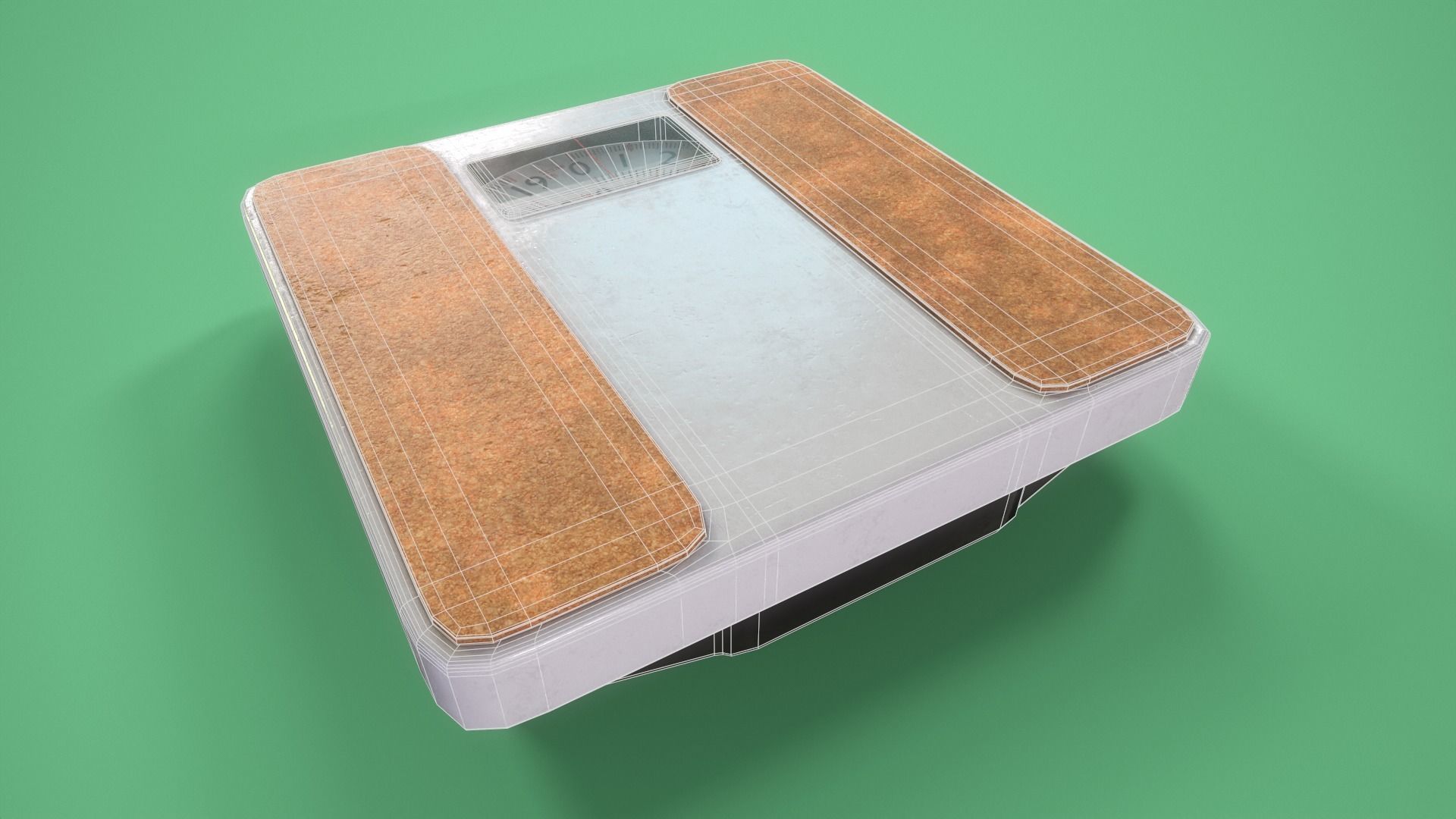 Bathroom Scales Low-poly 3D model_6