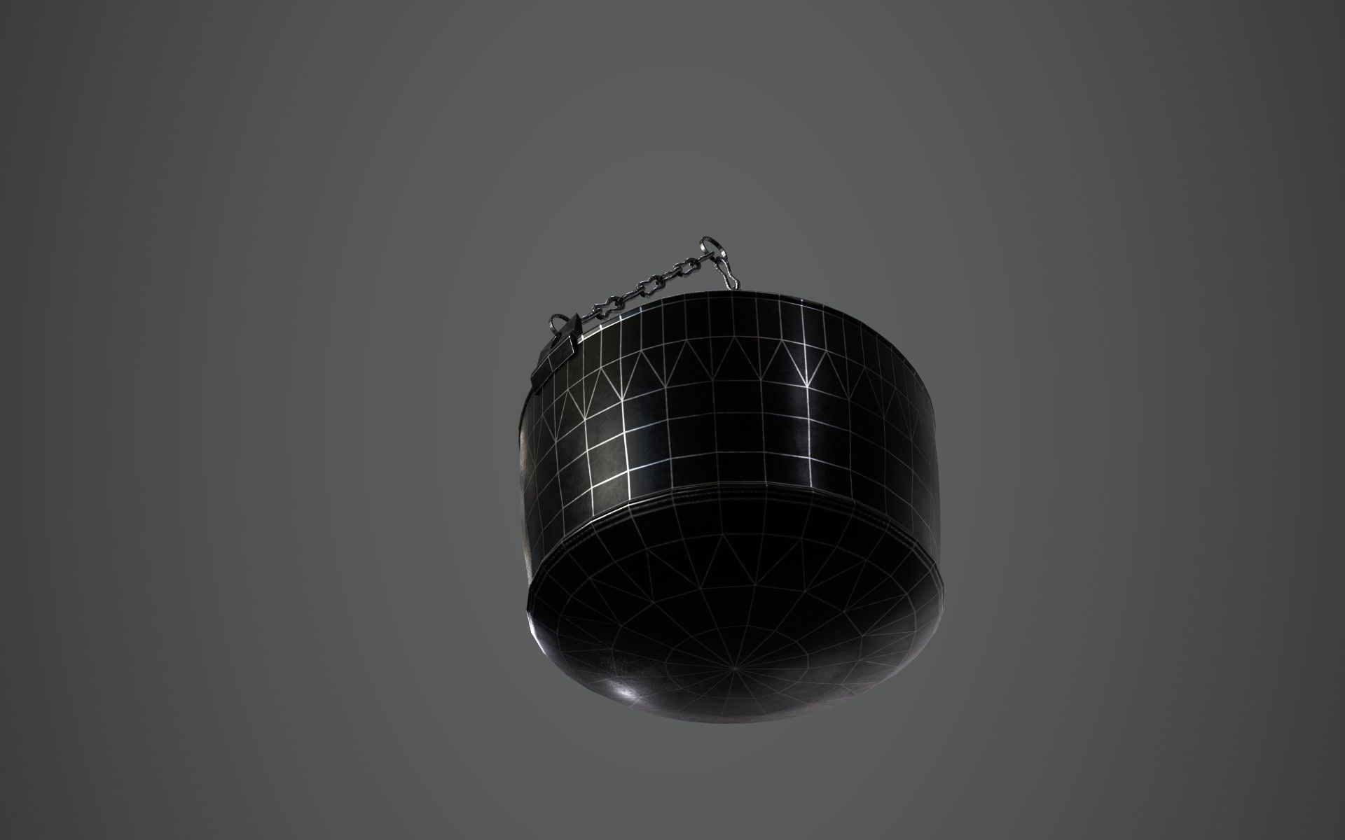 Medieval Cauldron - Hanging Low-poly 3D model_13