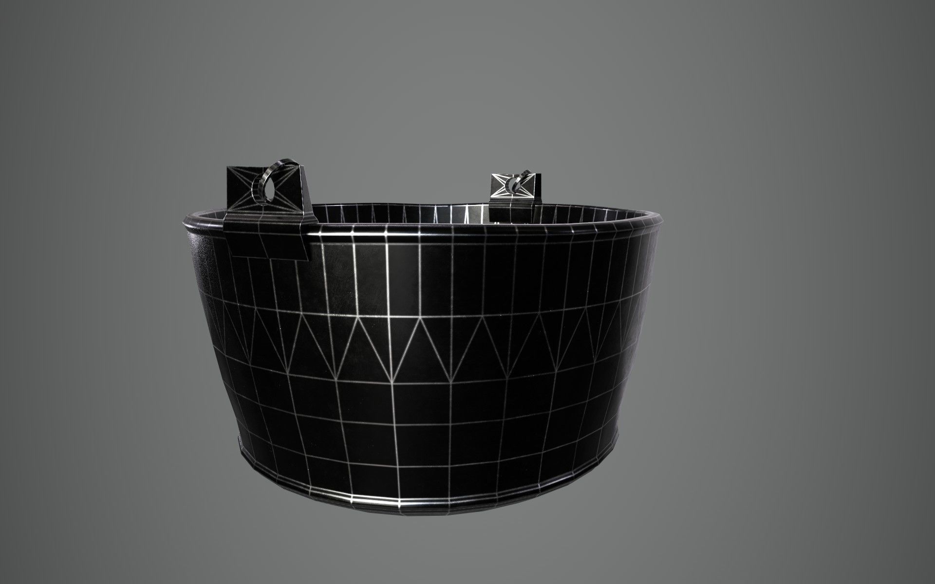 Medieval Cauldron - Hanging Low-poly 3D model_16