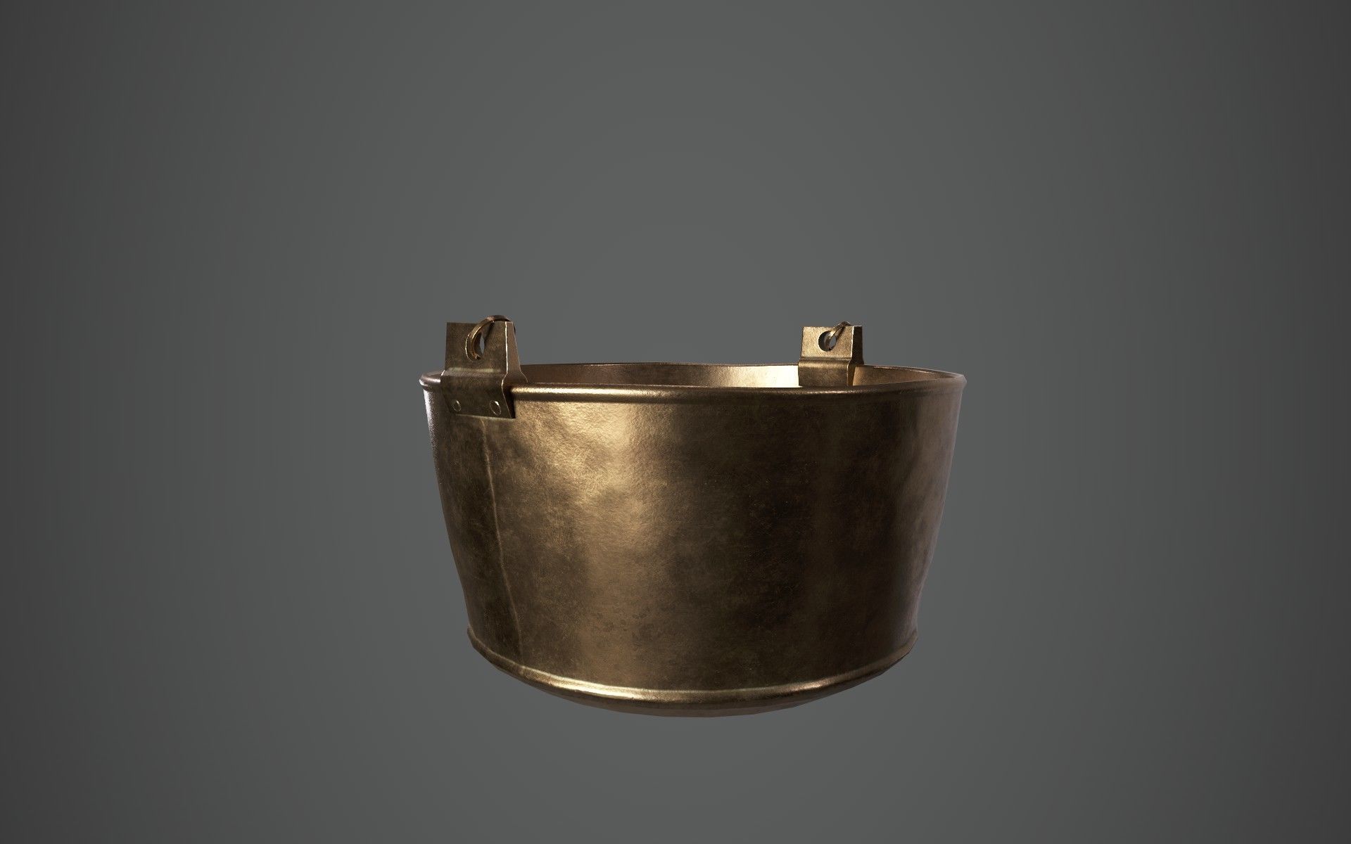 Medieval Cauldron - Hanging Low-poly 3D model_6
