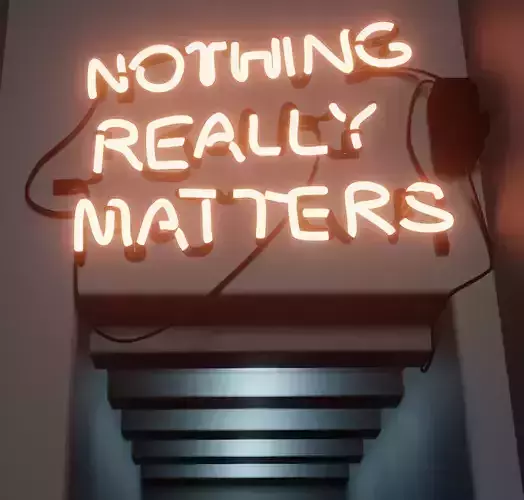 Neon Nothing really matters Free 3D model