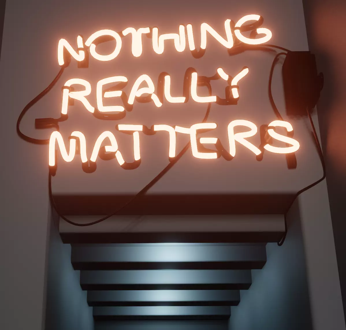 Neon Nothing really matters Free 3D model